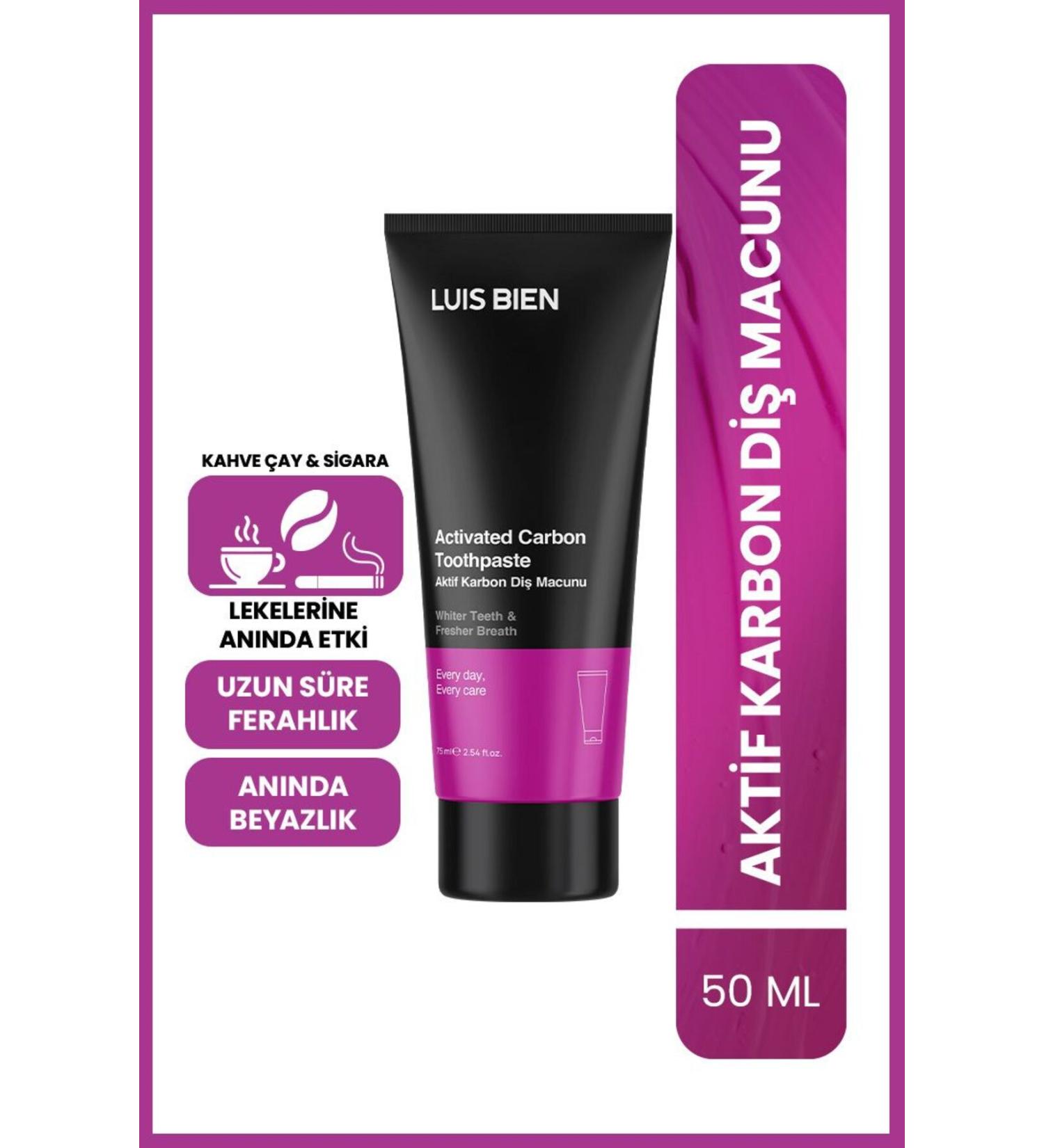 Luis Bien Active Carbon Teeth Whitening Paste | Permanent Effect | 75 ml - Buy Online on GoSupps.com