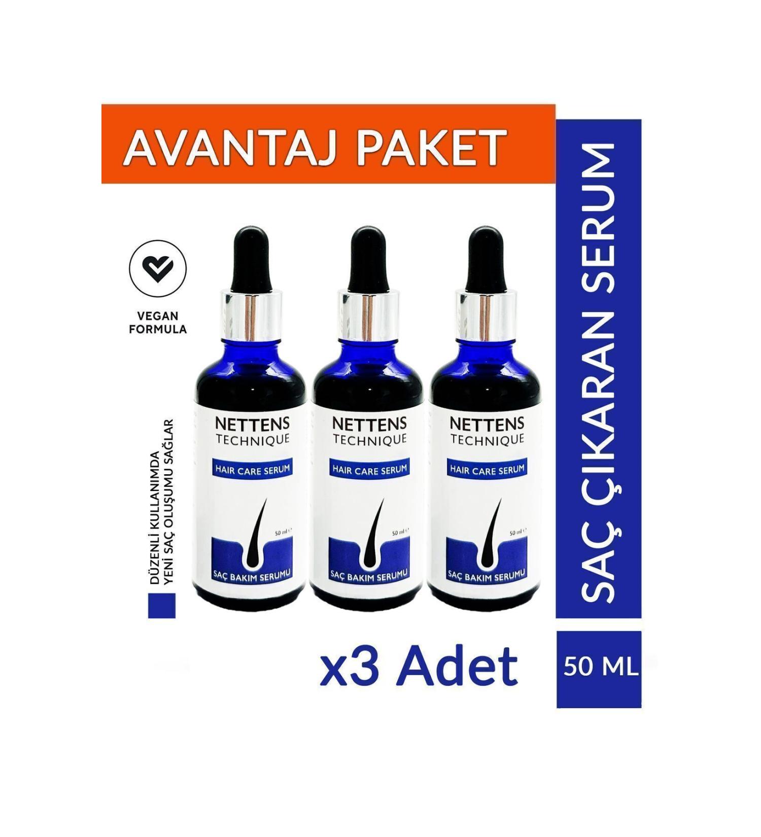 NETTENS Hair Thickening Serum 3-Piece - Biotin Keratin Procapil Anti-Loss Hair Care Lotion 3 Pieces - Buy Online on GoSupps.com