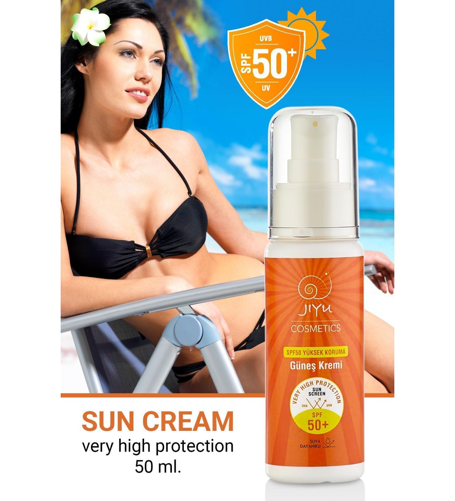 JIYU Sun Cream Spf 50 Provides High Uva/UVB Protection Suitable for Adults and Children 100 Ml. - Buy Online on GoSupps.com