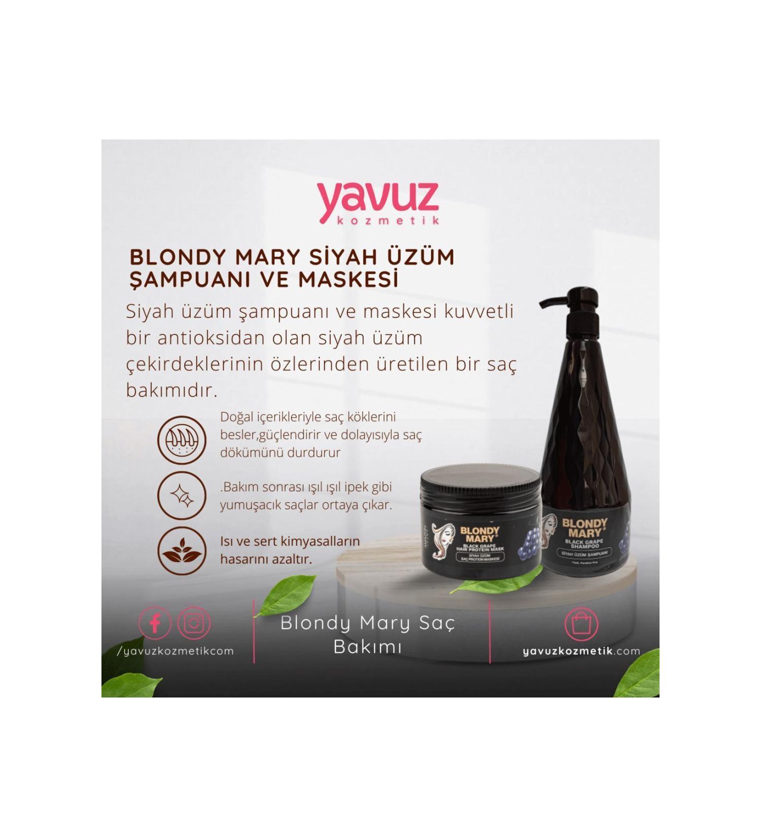 Blondy Mary Black Grape Shampoo 1000ml And Mask 350ml