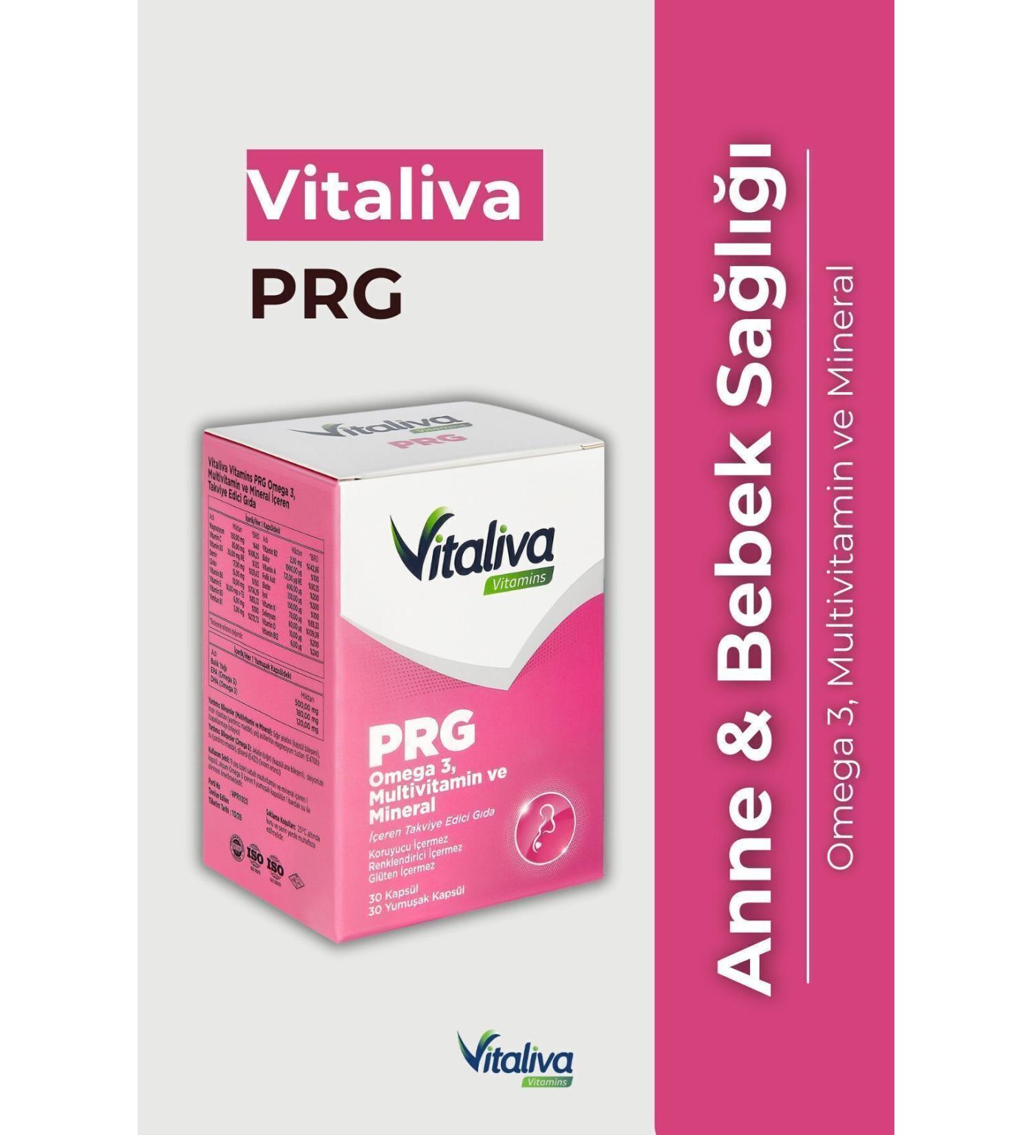 Vitaliva Vitamins Prg 30 Capsules Multivitamin And Mineral 30 Capsules Omega-3 Soft Gel - Buy Online on GoSupps.com