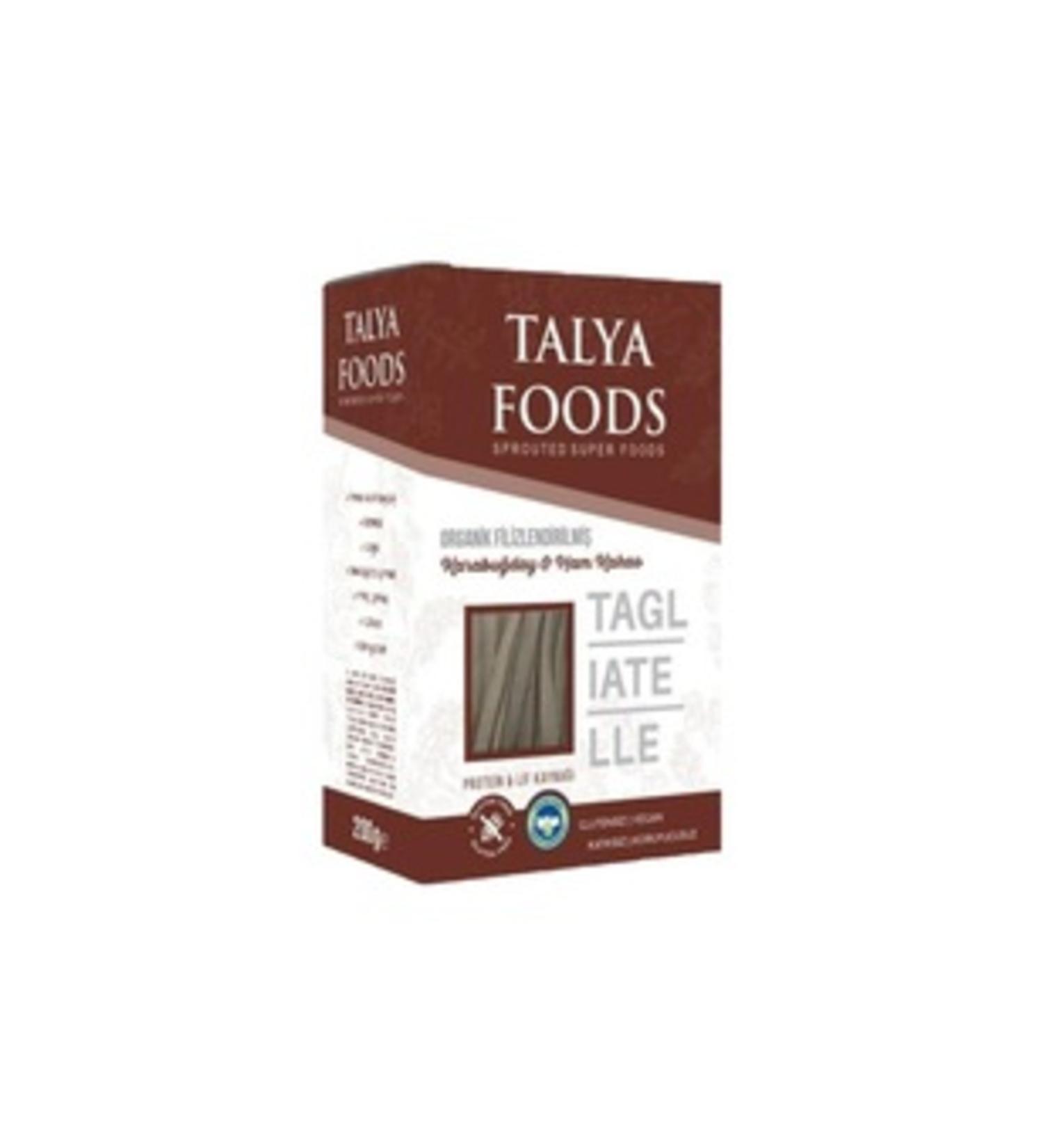 Talya Foods Organic Sprouted Buckwheat & Raw Cocoa Tagliatelle 200 G (PACK OF TWO)