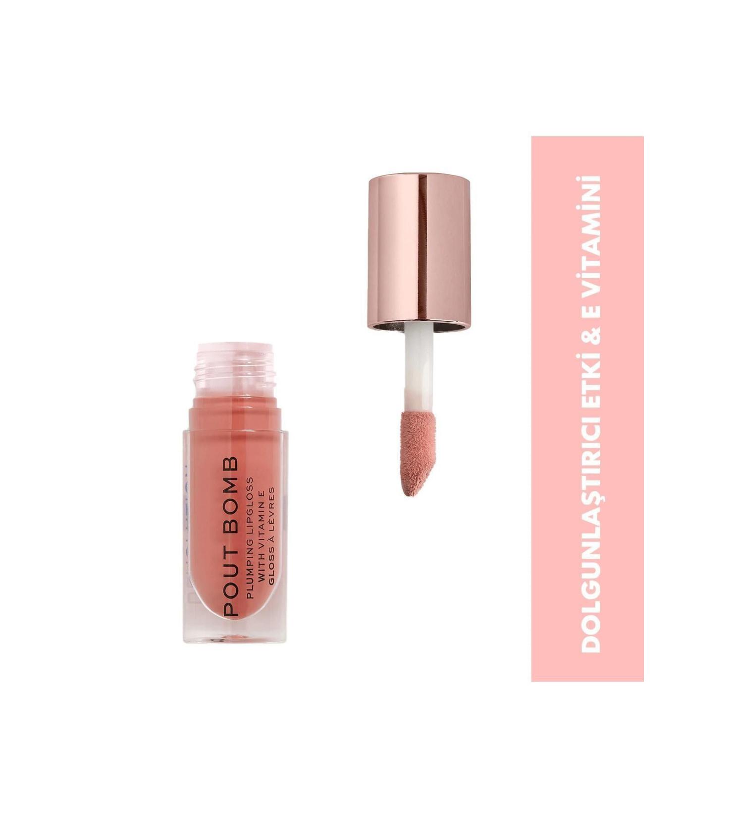 Revolution Revolution Lip Plumper and Gloss - Pout Bomb Plumping Gloss - Kiss - Buy Online on GoSupps.com