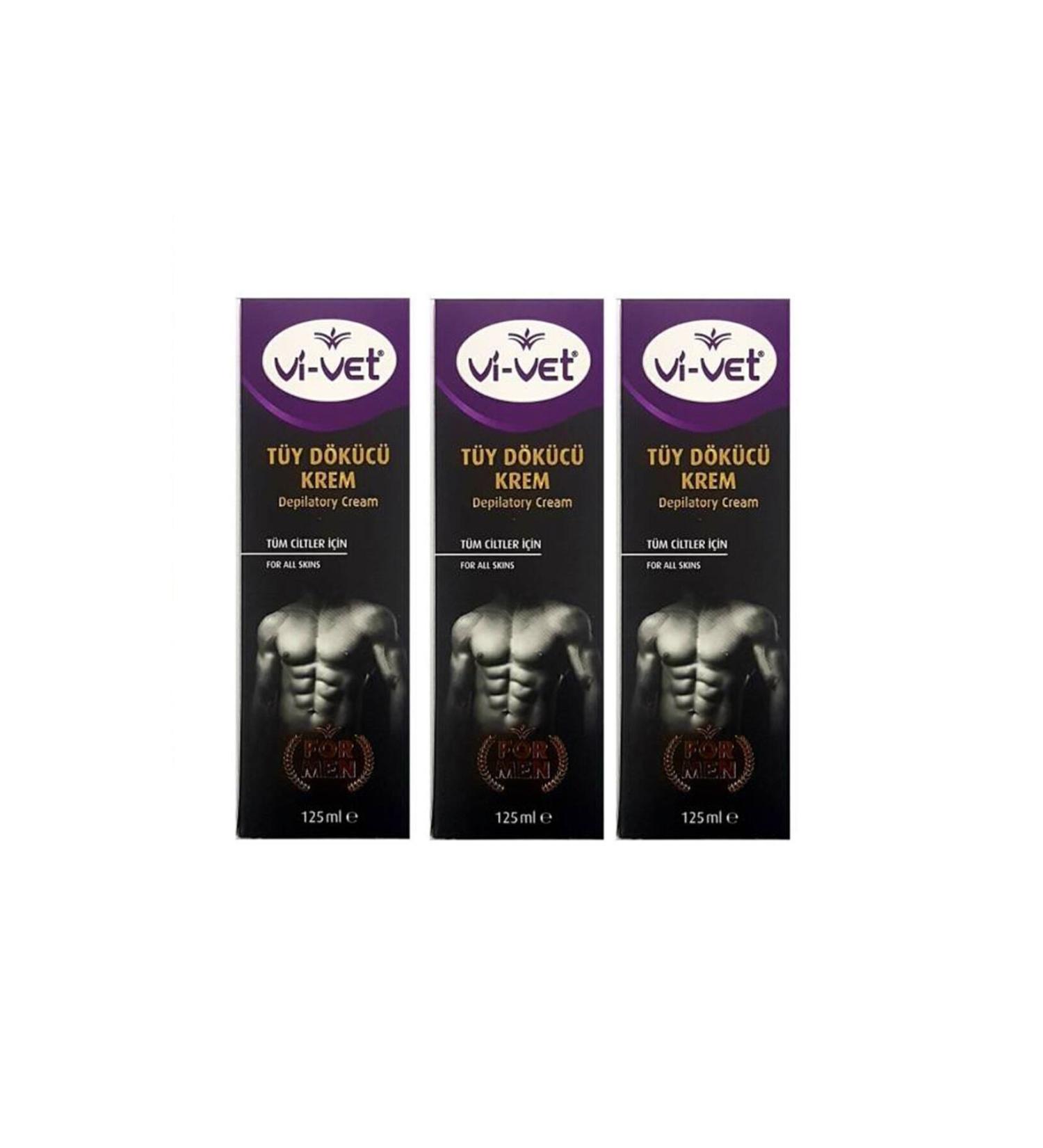 Vivet Vivet For Men Hair Removal Cream 125 ml X 3 Pieces