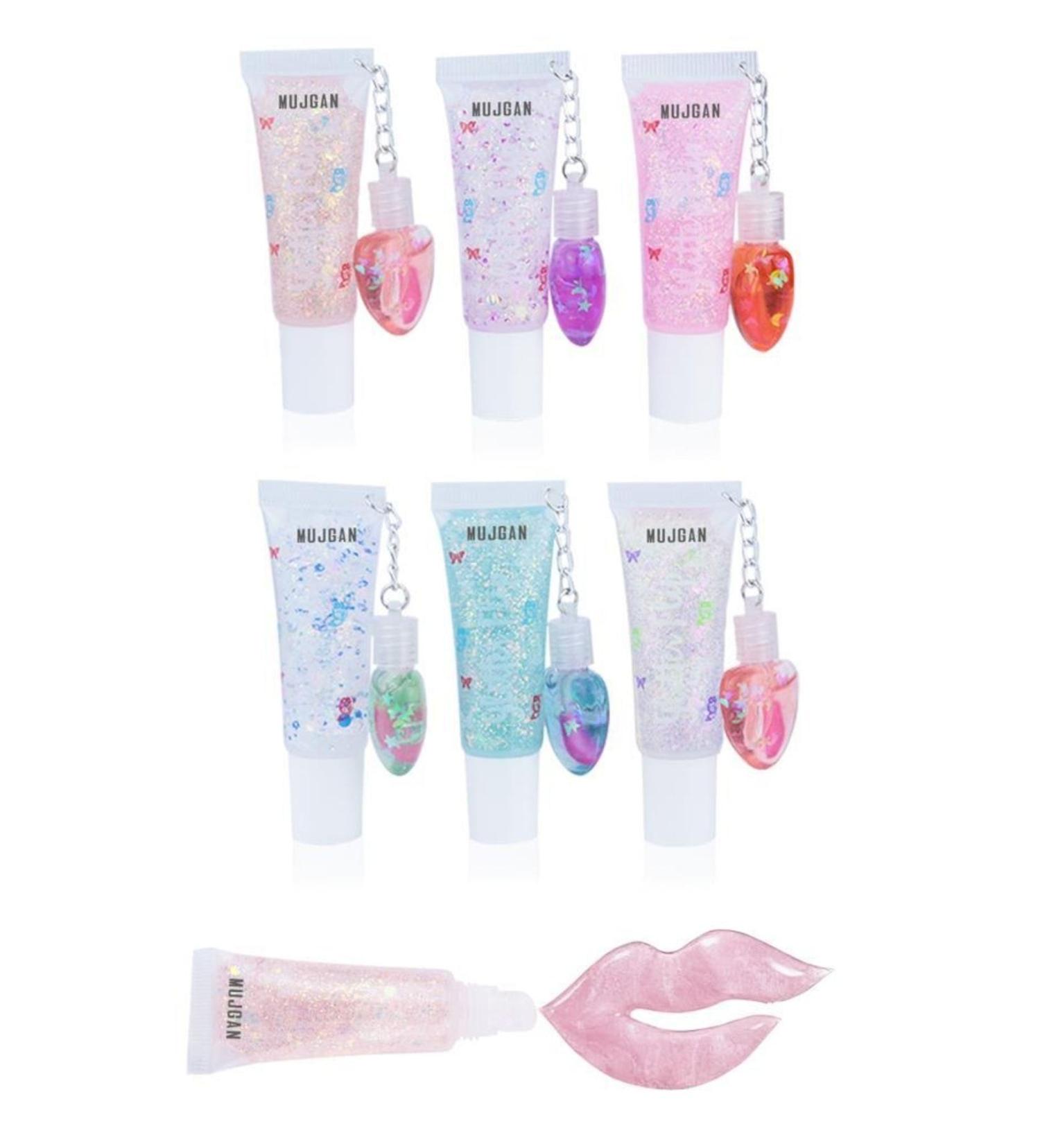 MUJGAN 6-Piece Glitter Lip Oil and Moisturizer - Buy Online on GoSupps.com