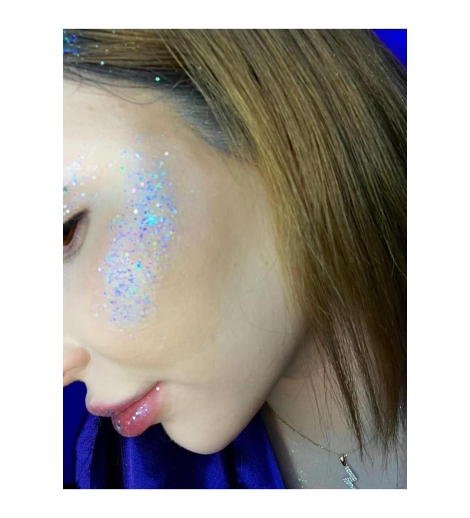 mov Gel Form Shiny Glitter Face Makeup & Body &hair No:5 Blue - Buy Online on GoSupps.com