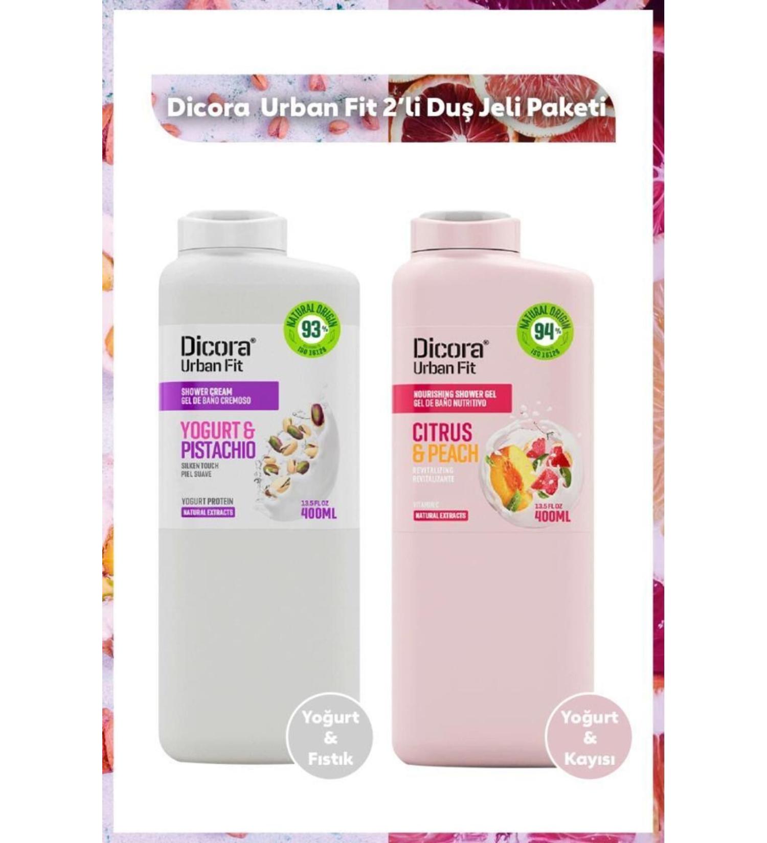 DICORA URBAN FIT Yogurt & Pistachio Peanut Vitamin C Citrus & Apricot Flavored Shower Gel Pack - Buy Online on GoSupps.com