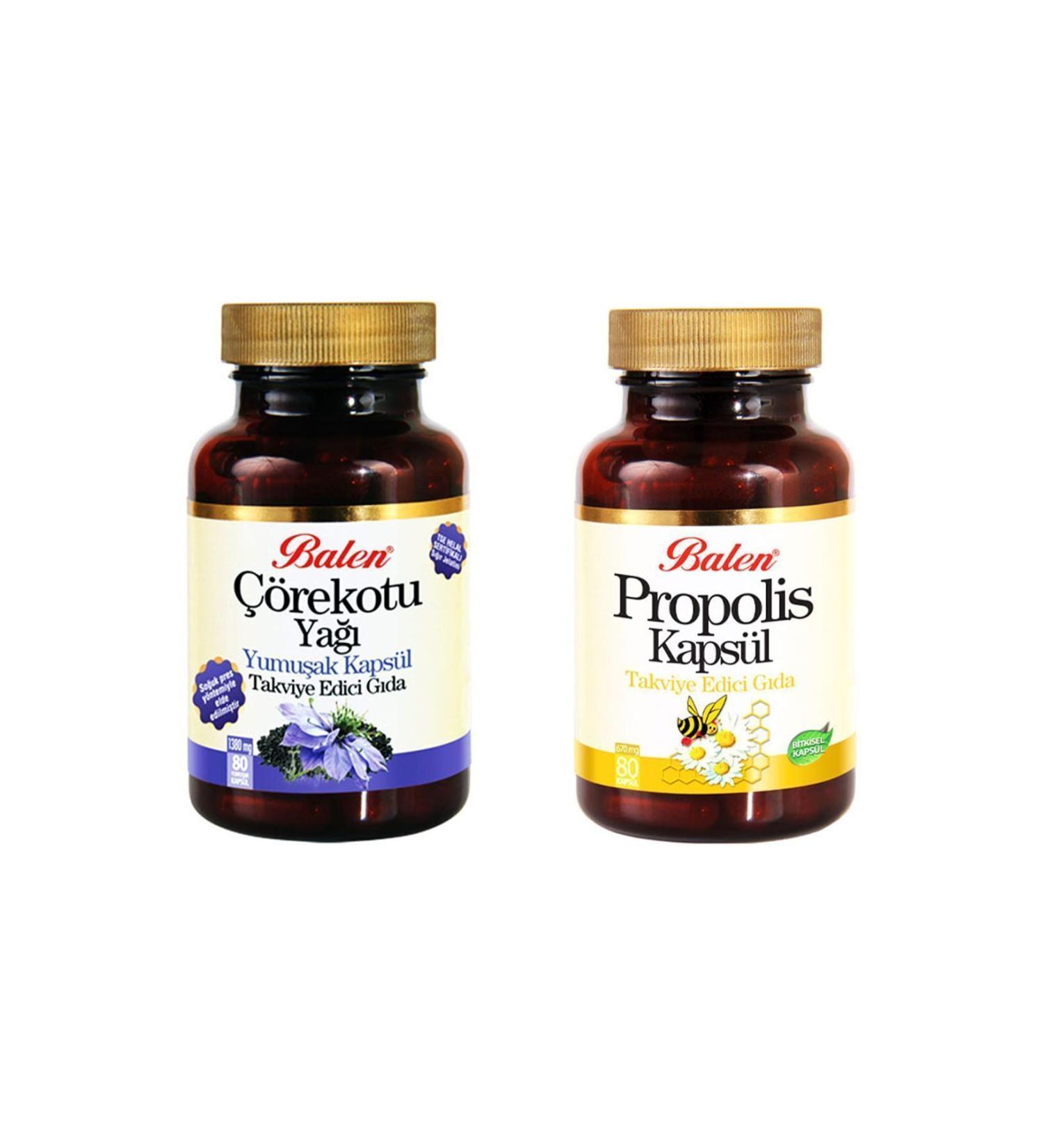 Balen Black Cumin Oil Capsule And Propolis Capsule
