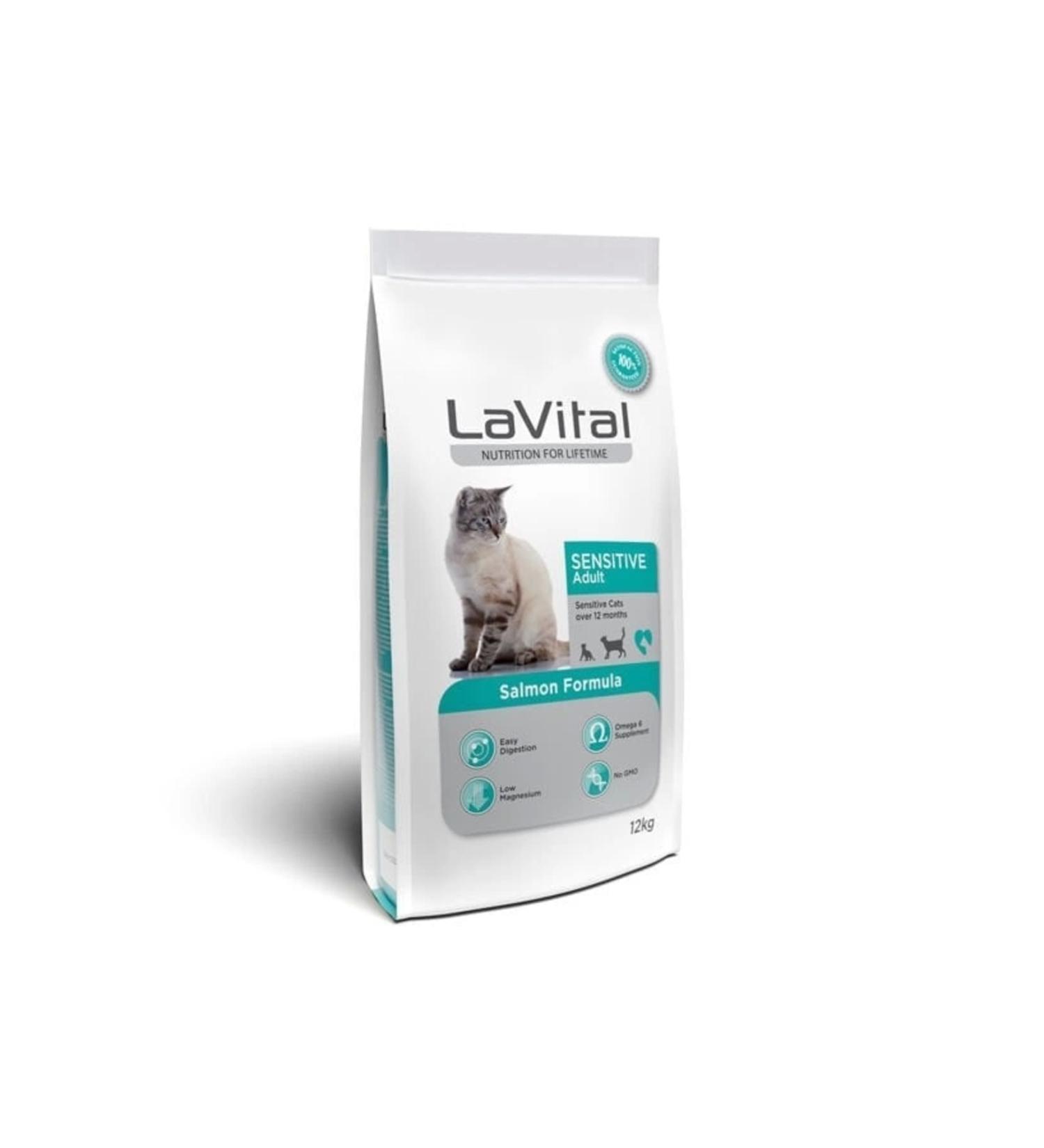 La Vital Lavital Sensitive Adult Cat Food with Salmon 12 Kg