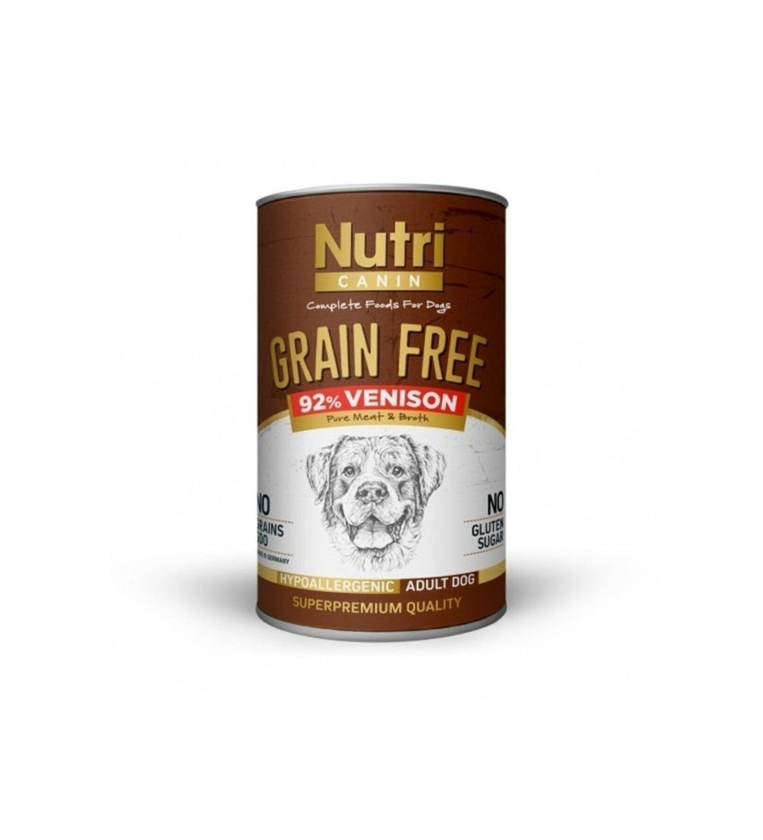 Nutri Canine Nutri Canin Venison Potato Grain Free Adult Dog Canned Food 400 Gr