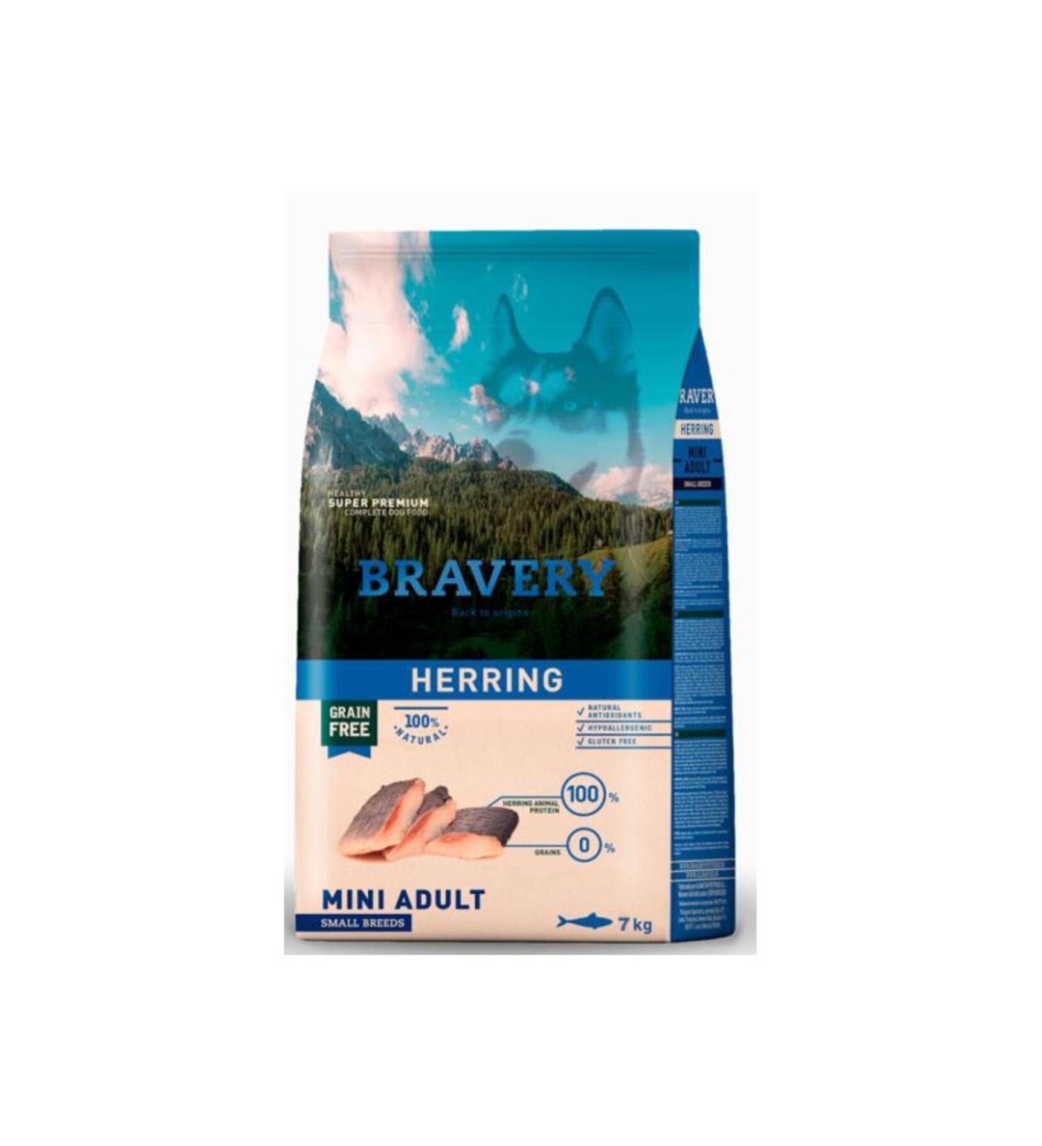 Bravery Grain-Free Herring Adult Small Breed Dog Food 7 Kg
