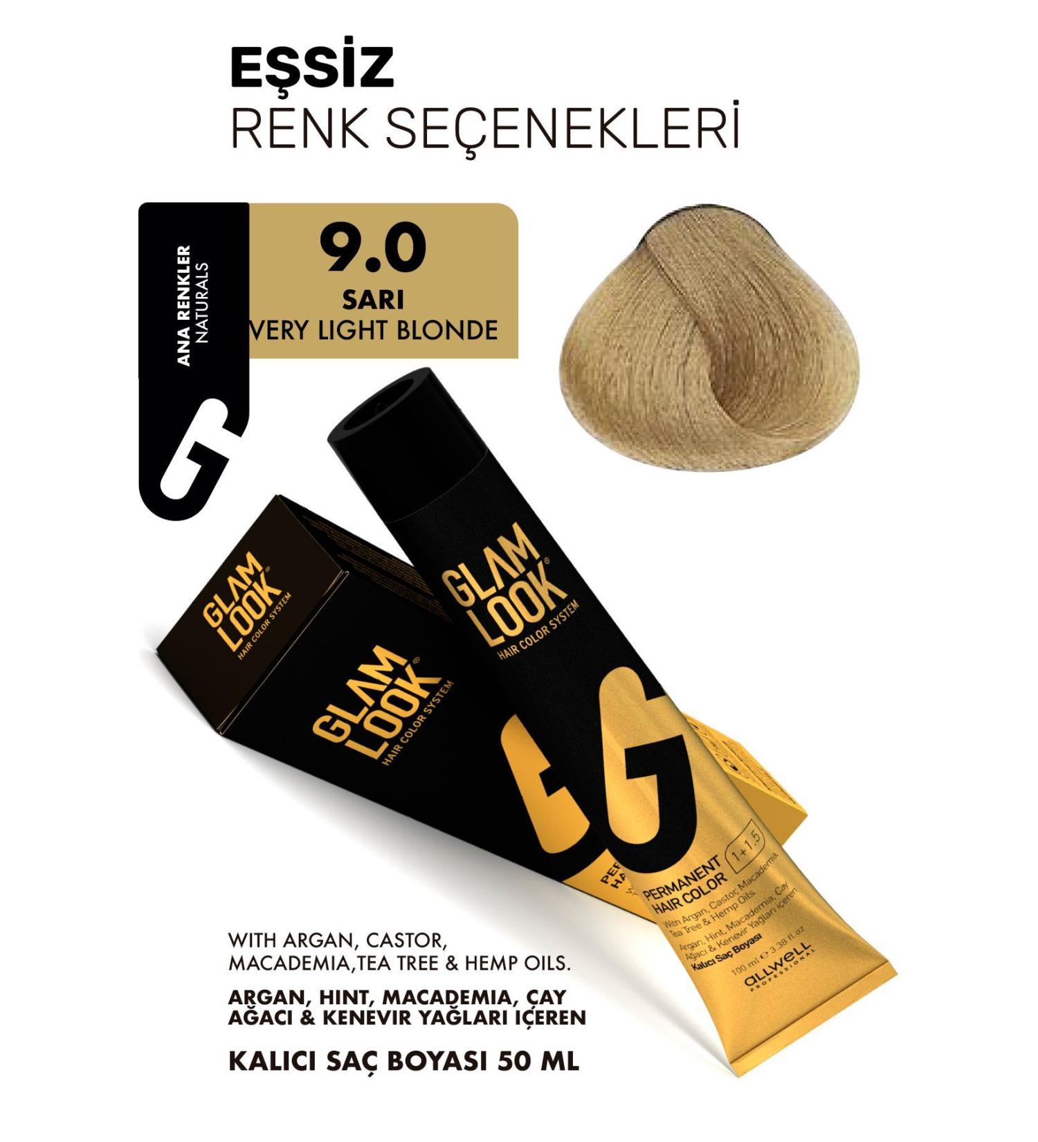 glam look 9.0 / Yellow - Very Light Blonde Glamlook Hair Dye - Buy Online on GoSupps.com