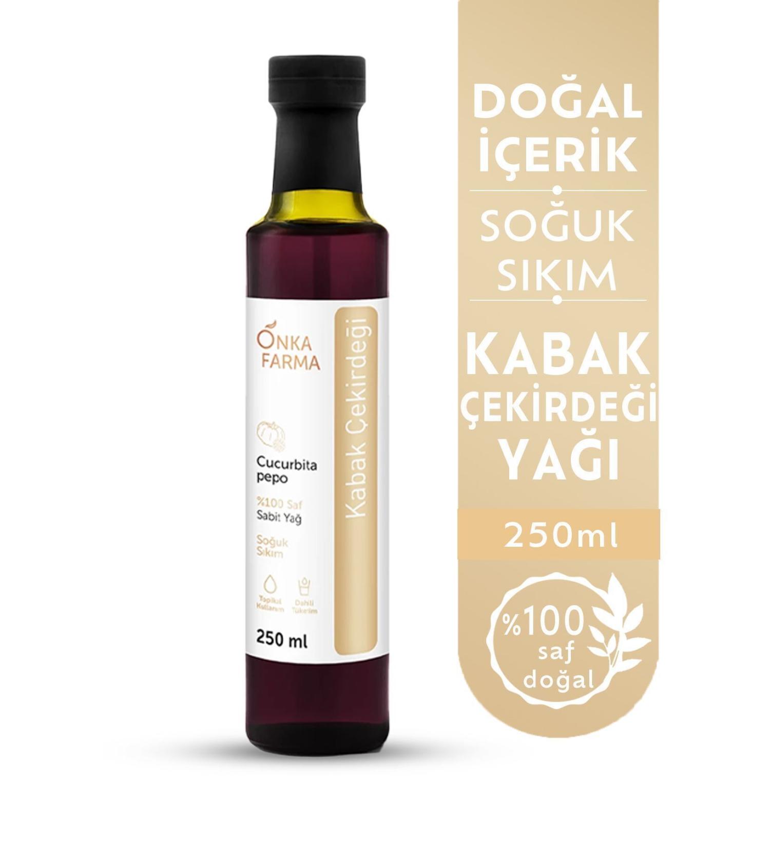 OnkaFarma Onka Farma Cold Pressed Pumpkin Seed Oil - 0 Pure Natural Pumpkin Seed Oil - 250 ml