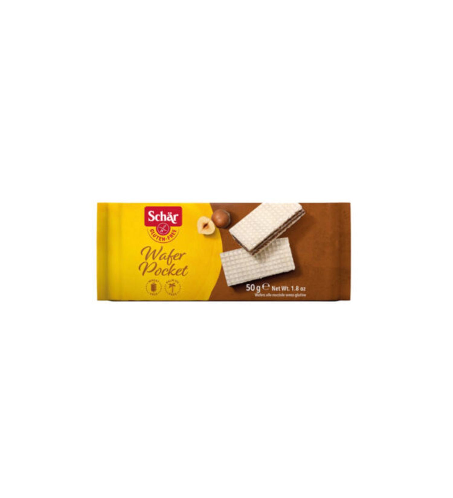 Schar Wafer Pocket Hazelnut Wafer 50 gr (PACK OF TWO)