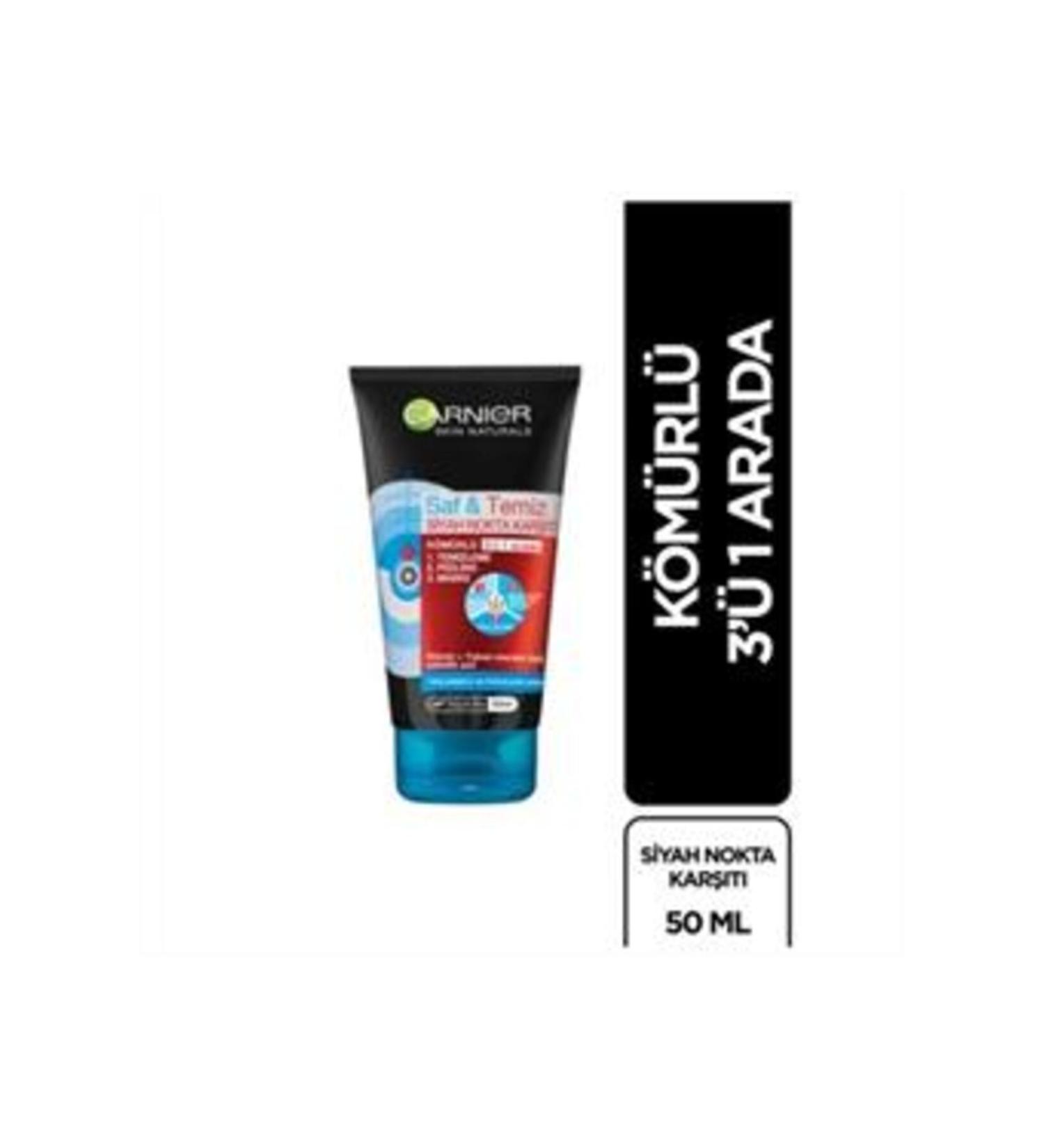 Baby Garnier Pure & Clean Anti-Blackhead Charcoal 3 in 1 50ml (SINGLE)