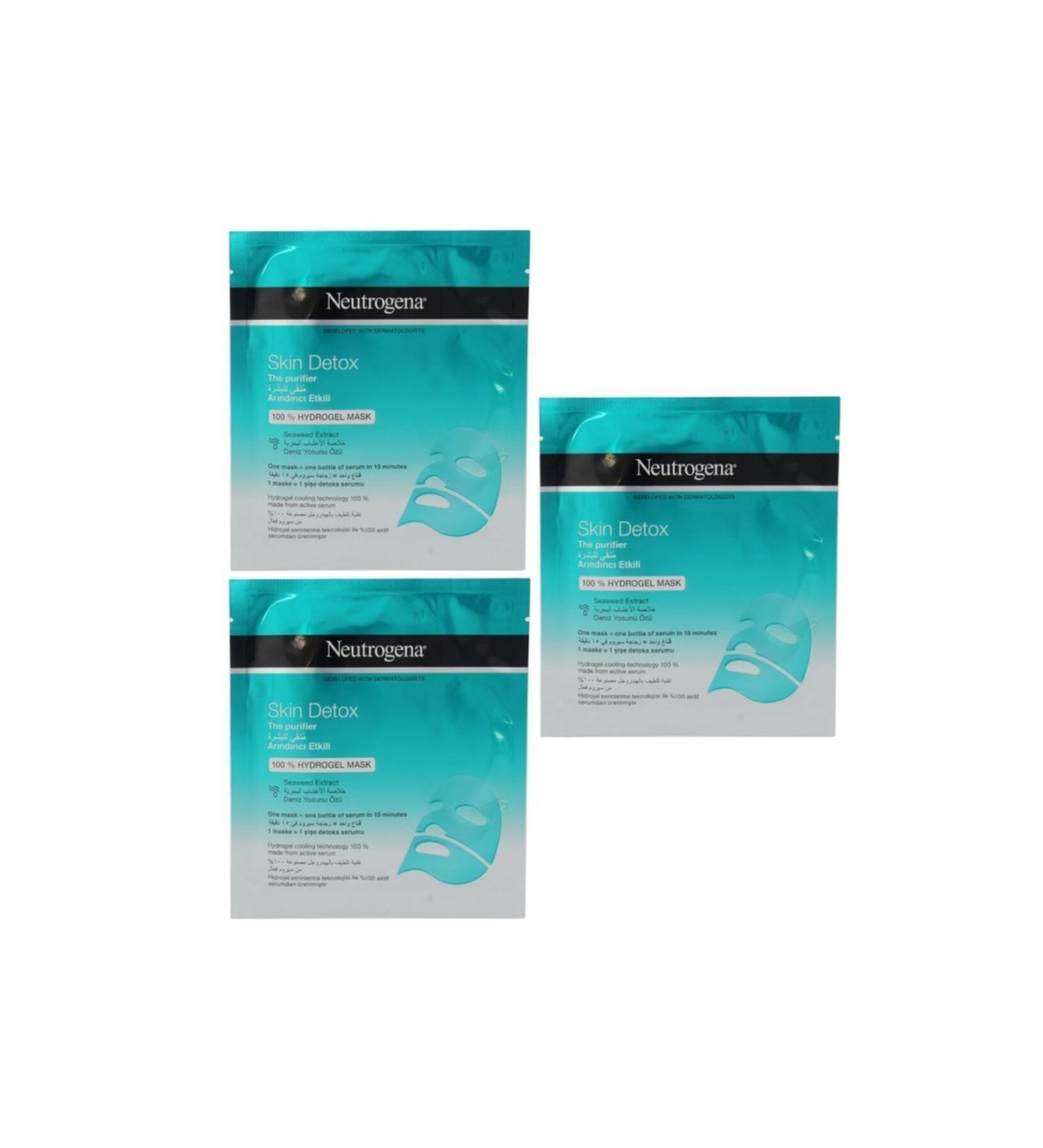 Neutrogena Seaweed Extract Purifying Hydrogel Mask 30 Ml 3 Pieces