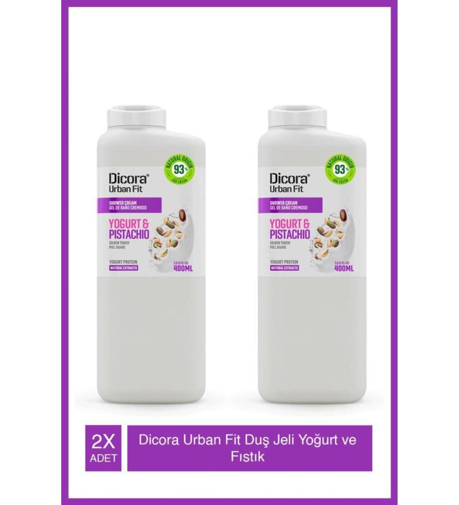 DICORA URBAN FIT Yogurt & Pistachio Peanut Shower Gel 400 ml X2 Pcs