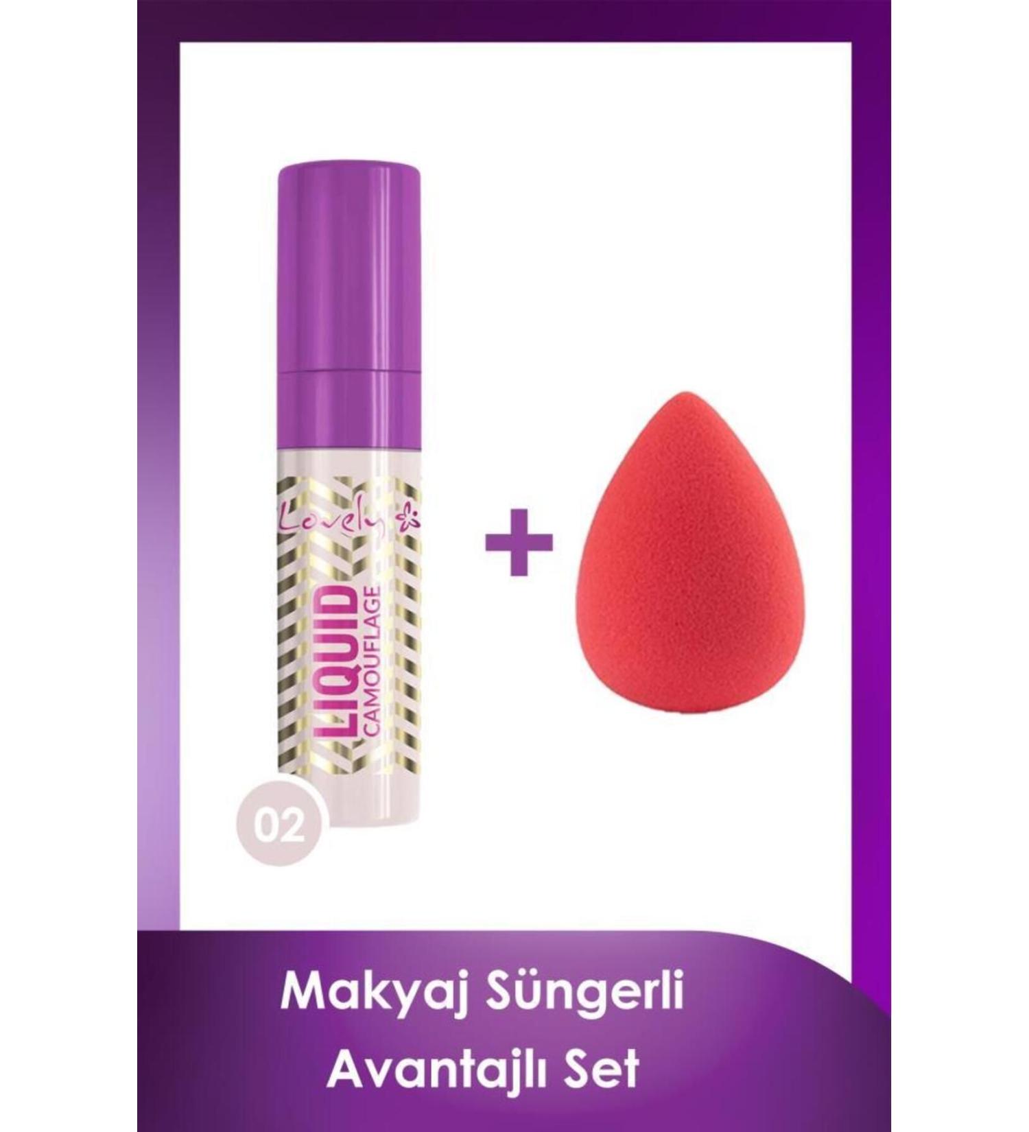 Lovely Camouflage Liquid Concealer No:2 + Makeup Sponge