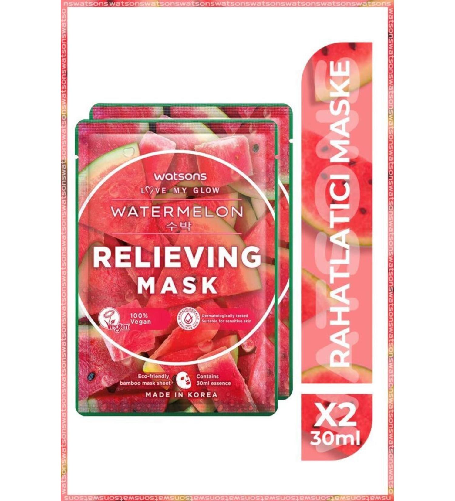 Watsons Fruity Mask Watermelon Relieving Mask * 2 Pieces - Buy Online on GoSupps.com
