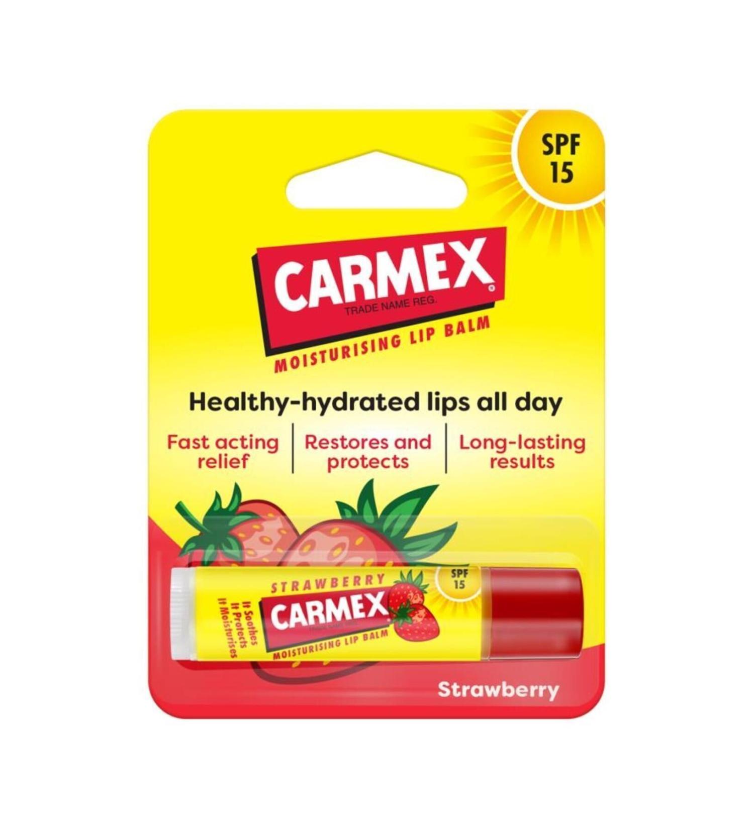 Carmex Stick Lip Balm Strawberry Spf15 4.25g Lip