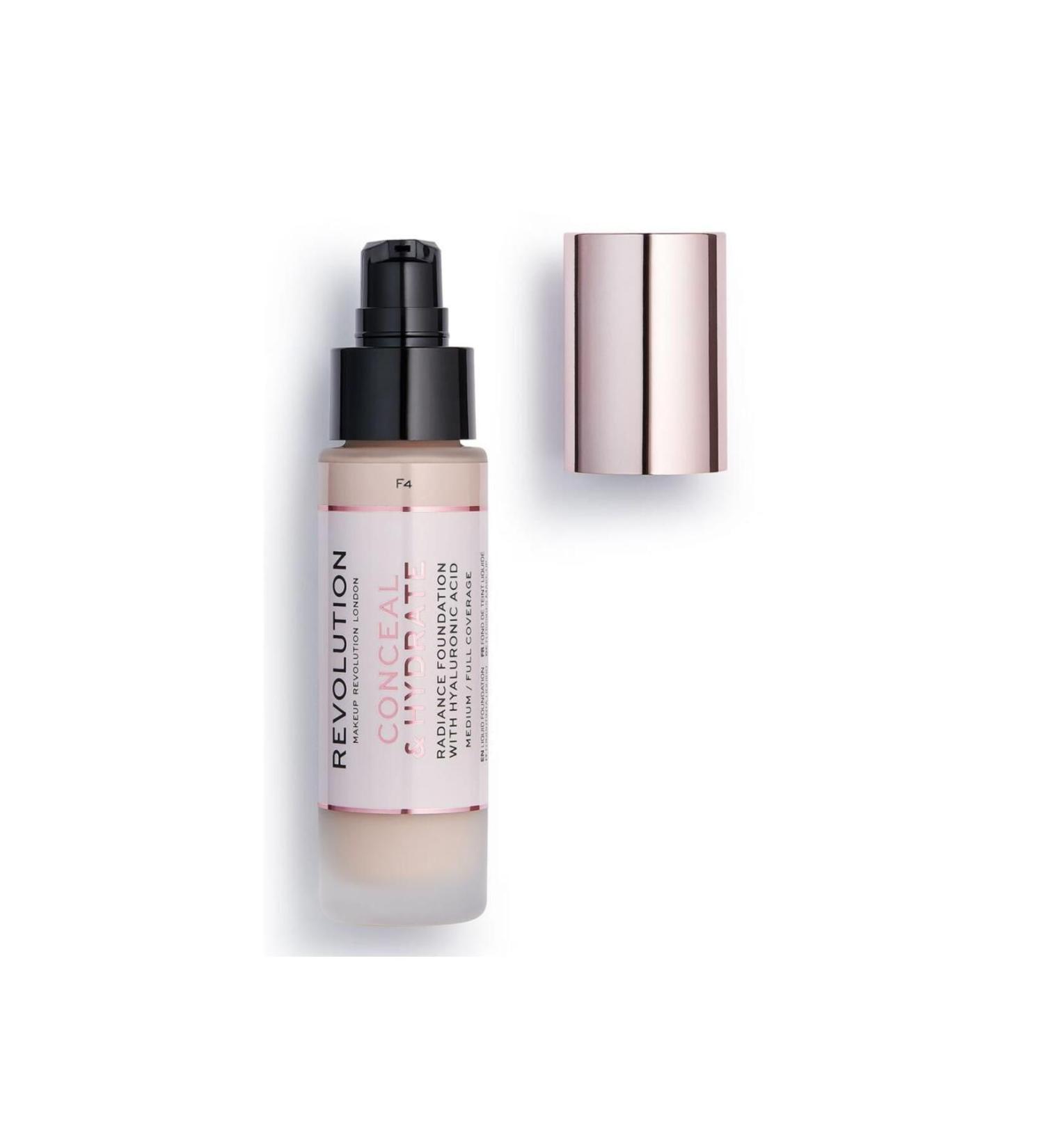 Revolution Conceal & Hydrate Hyaluronic Acid F4 Foundation - Buy Online on GoSupps.com