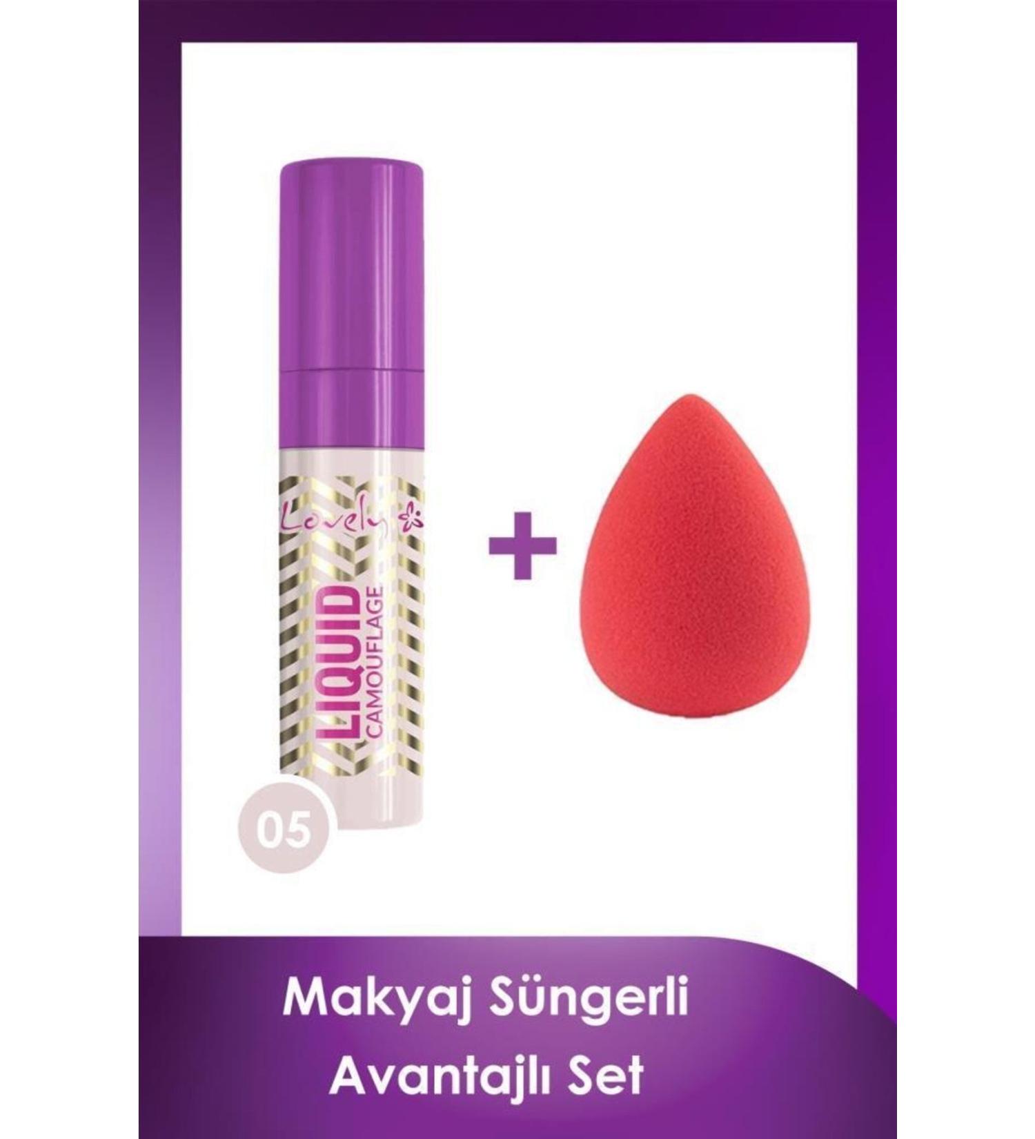 Lovely Camouflage Liquid Concealer No: 5 + makeup sponge