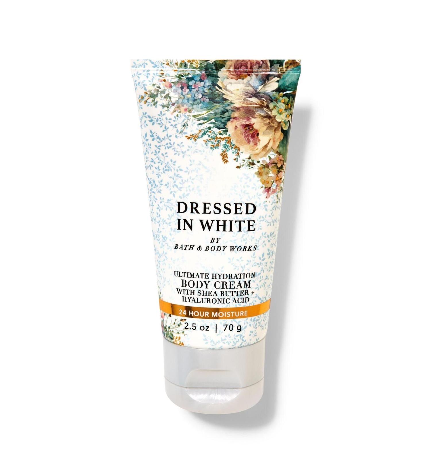Bath & Body Works Dressed In White Travel Size Body Cream 70g