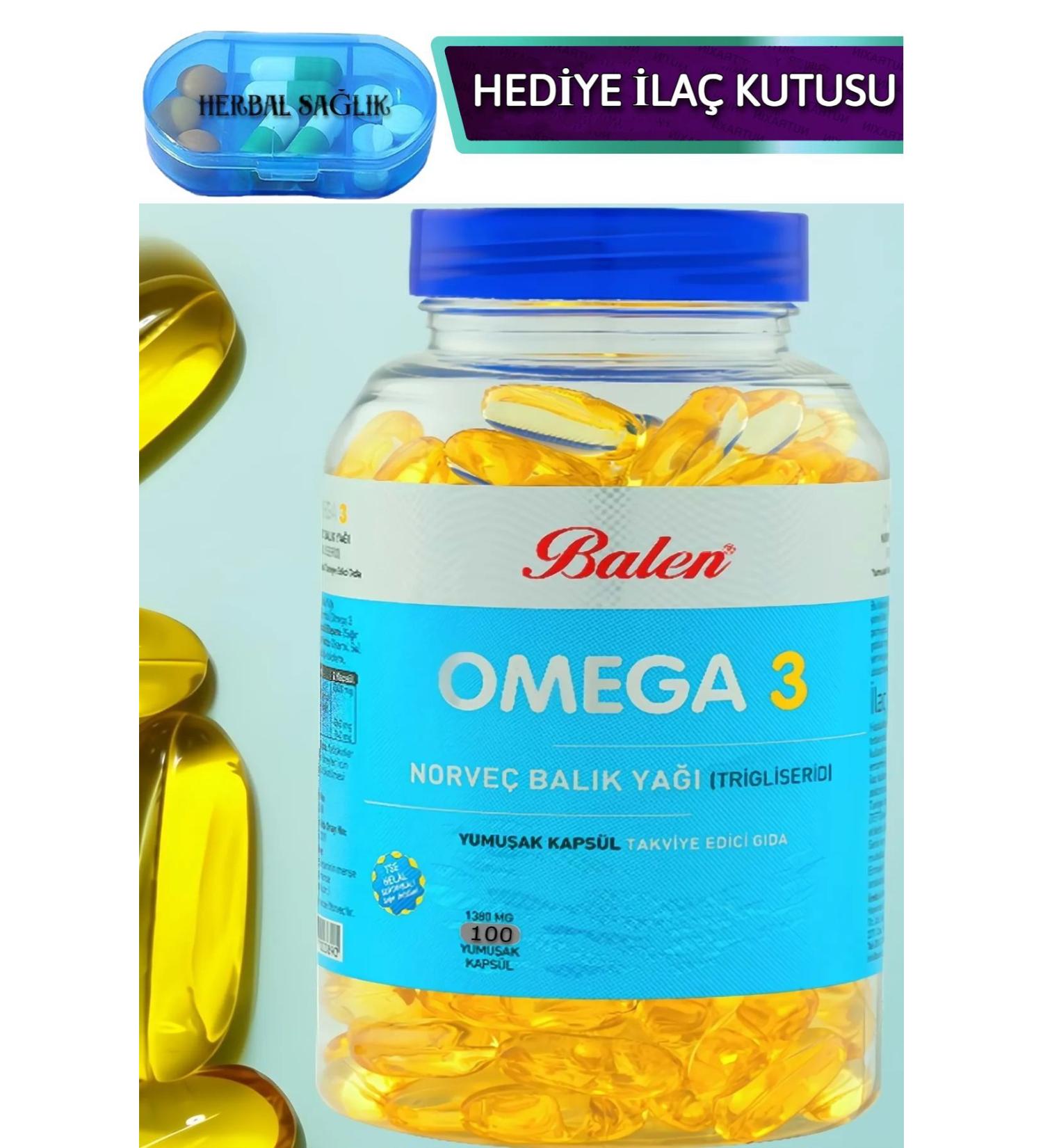 Balen Omega 3 Norwegian Fish Oil (triglyceride) Softgels 100 pcs 1380 Mg
