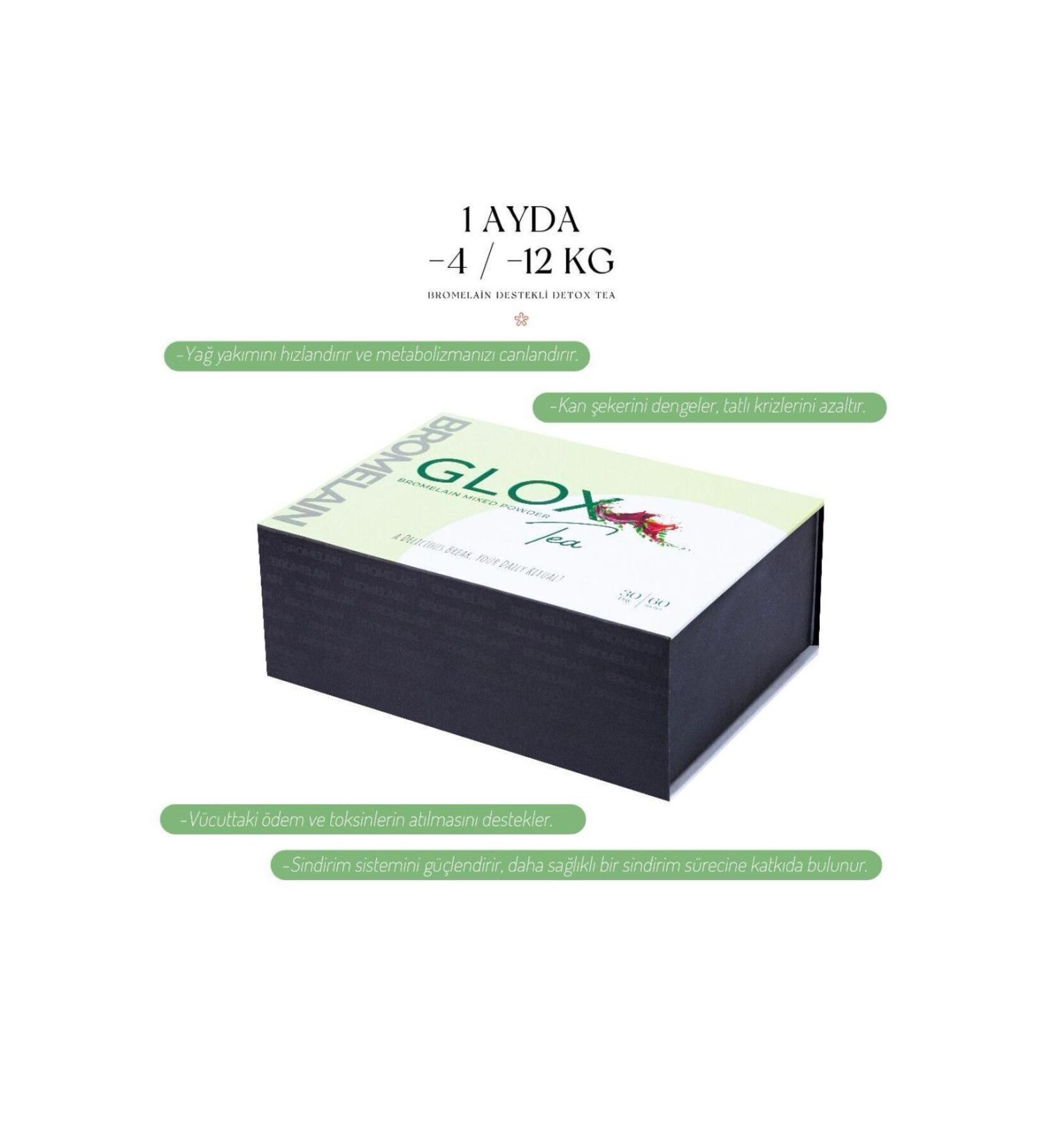 GLOX Bromelain Rich Herbal Detox Tea Helping to Regulate Fast and Metabolism 60 Pieces - Buy Online on GoSupps.com