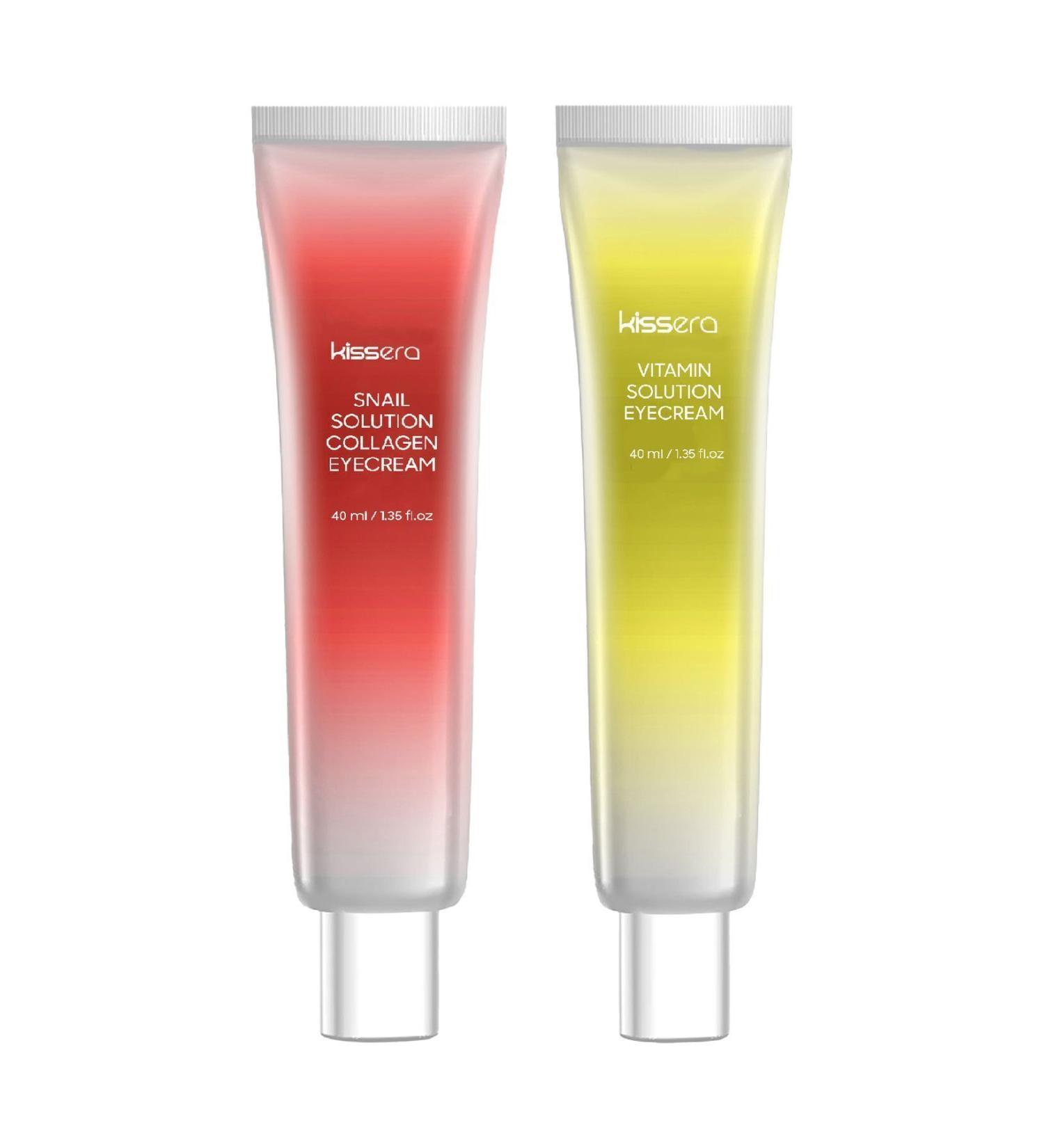 KISSERA Premium Eye Contour Cream Set Containing Pure Collagen and Snail Mucin & Vitamin - Buy Online on GoSupps.com