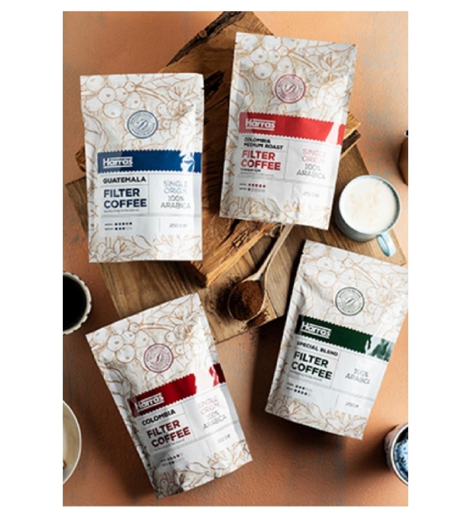 Harras Filter Coffee Set 250gr X 4 Pieces