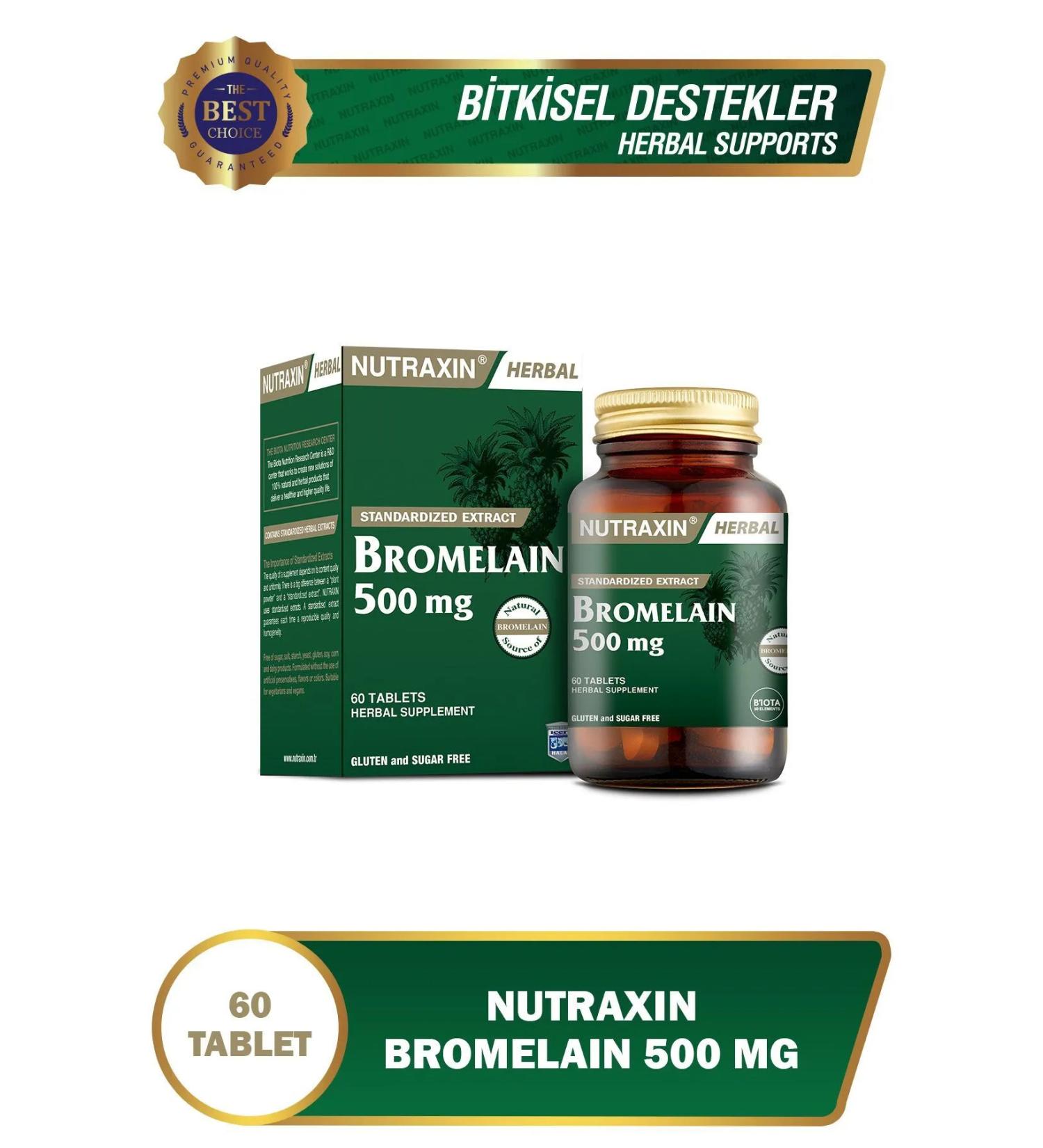 Nutraxin Bromelain 500mg 60 Capsules