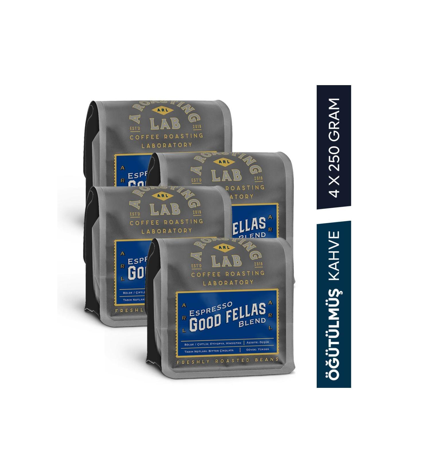 A Roasting Lab Good Fellas 4x250 Gram Ground Espresso Blend