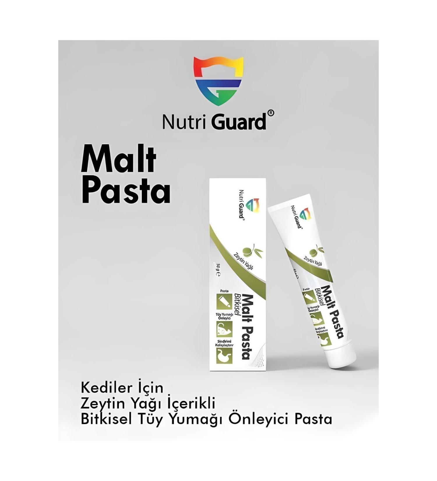 nutri guard Herbal Hairball Prevention Paste with Olive Oil for Cats Nutriguard Malt Paste 50gr