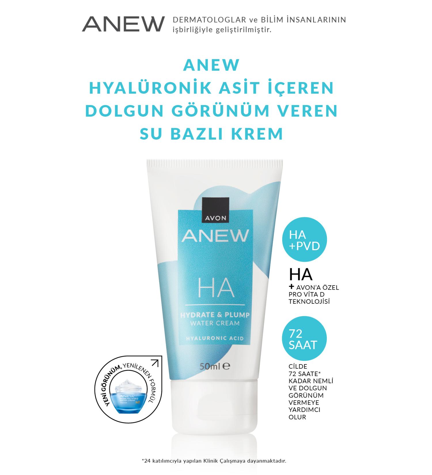 Avon Anew Hyaluronic Acid Plump Water Based Cream 50ml - Buy Online on GoSupps.com