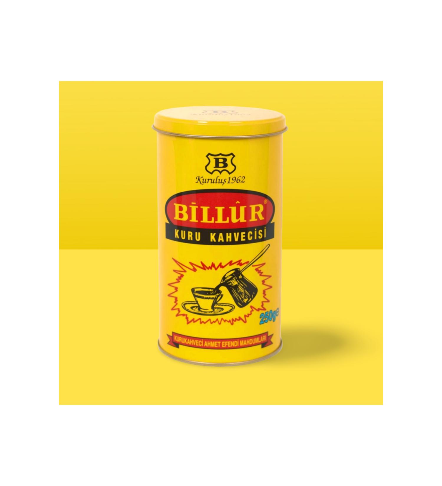 BILLUR KAHVE Metal Cylinder Box Billur Coffee 250gr.