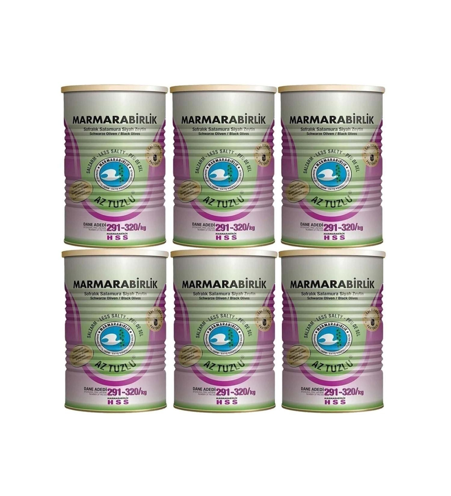 Marmarabirlik Low Salt 291-320 Kb Black Olives 6 X 800 G