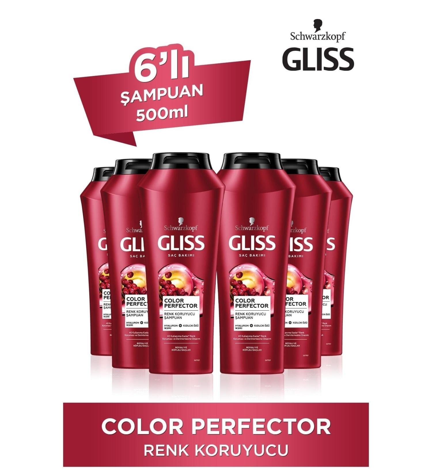 Gliss Color Perfector Color Protection Shampoo 500 Ml X 6 Pieces - Buy Online on GoSupps.com