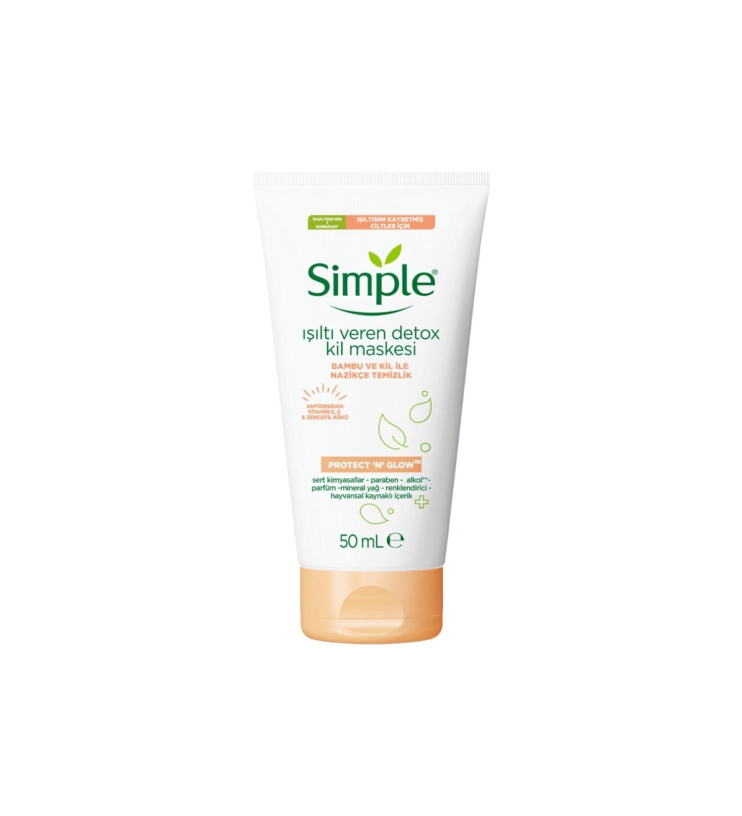 Simple Protect And Glow Clay Mask Detox 50 ml