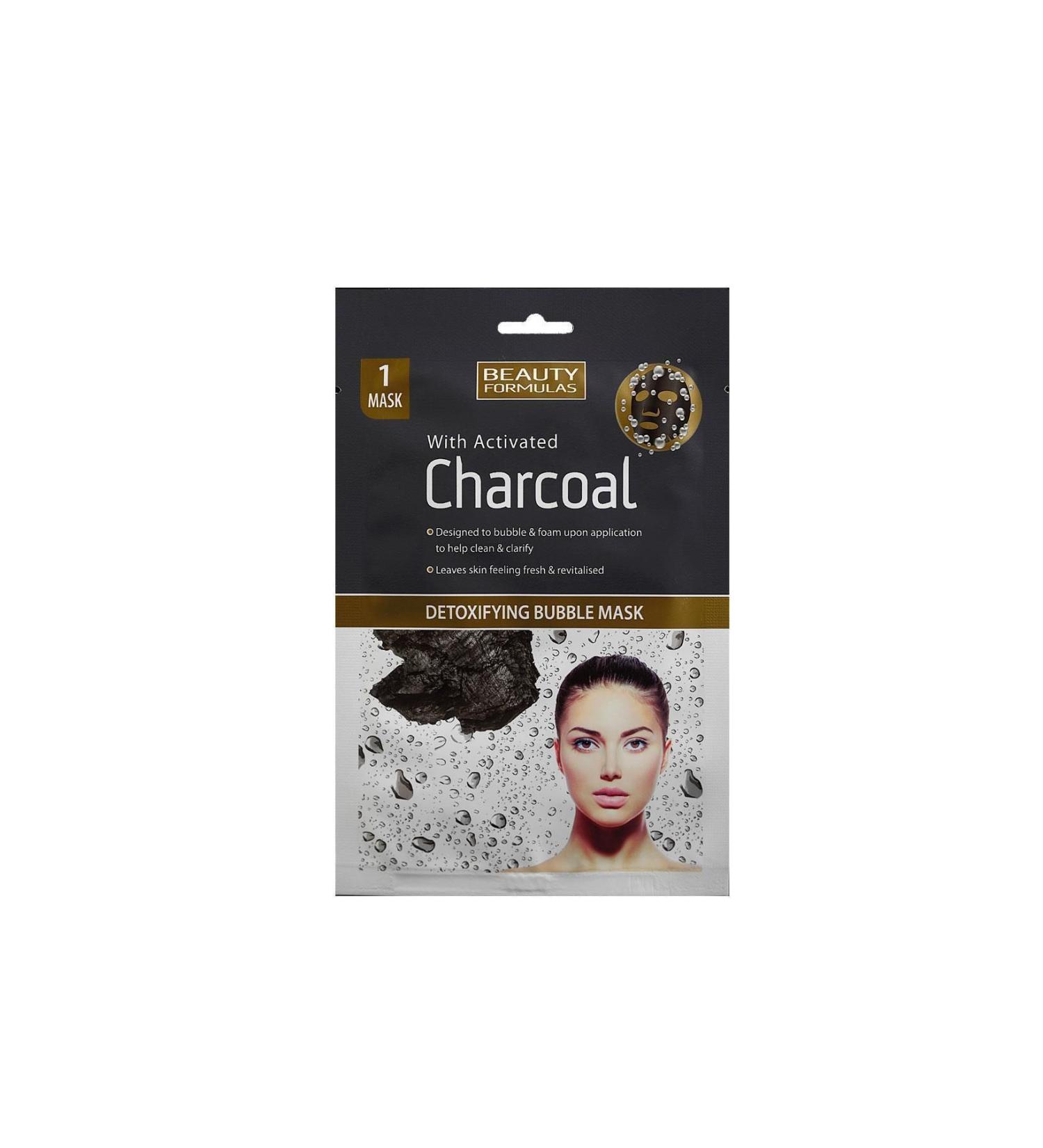 BEAUTY FORMULAS Detox Bubble Active Charcoal Mask Purifying 1 Piece