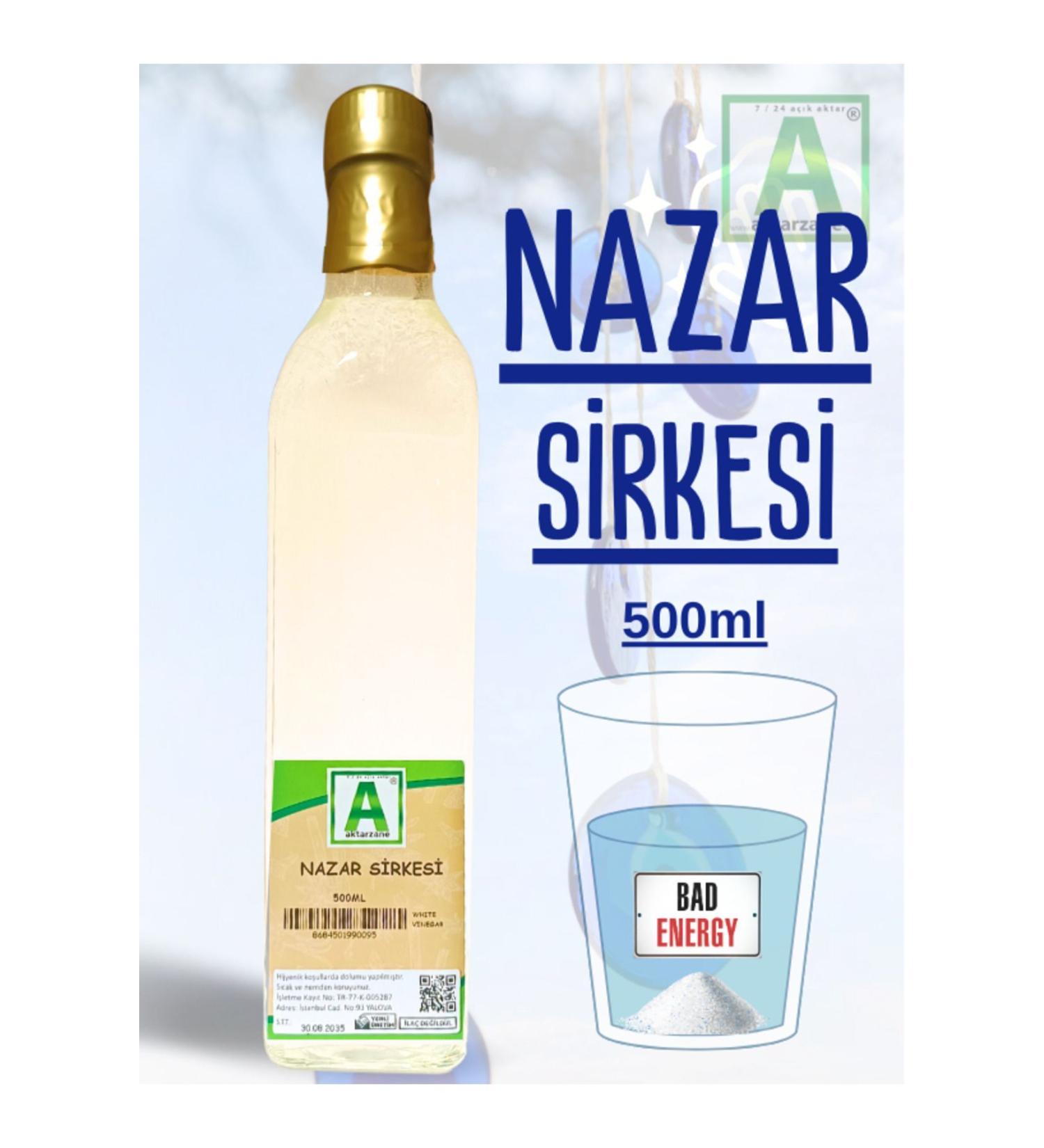 Aktarzane Evil Eye Vinegar Water & White Vinegar Advantageous vinegar for cleaning for bad energy 500 ml - Buy Online on GoSupps.com