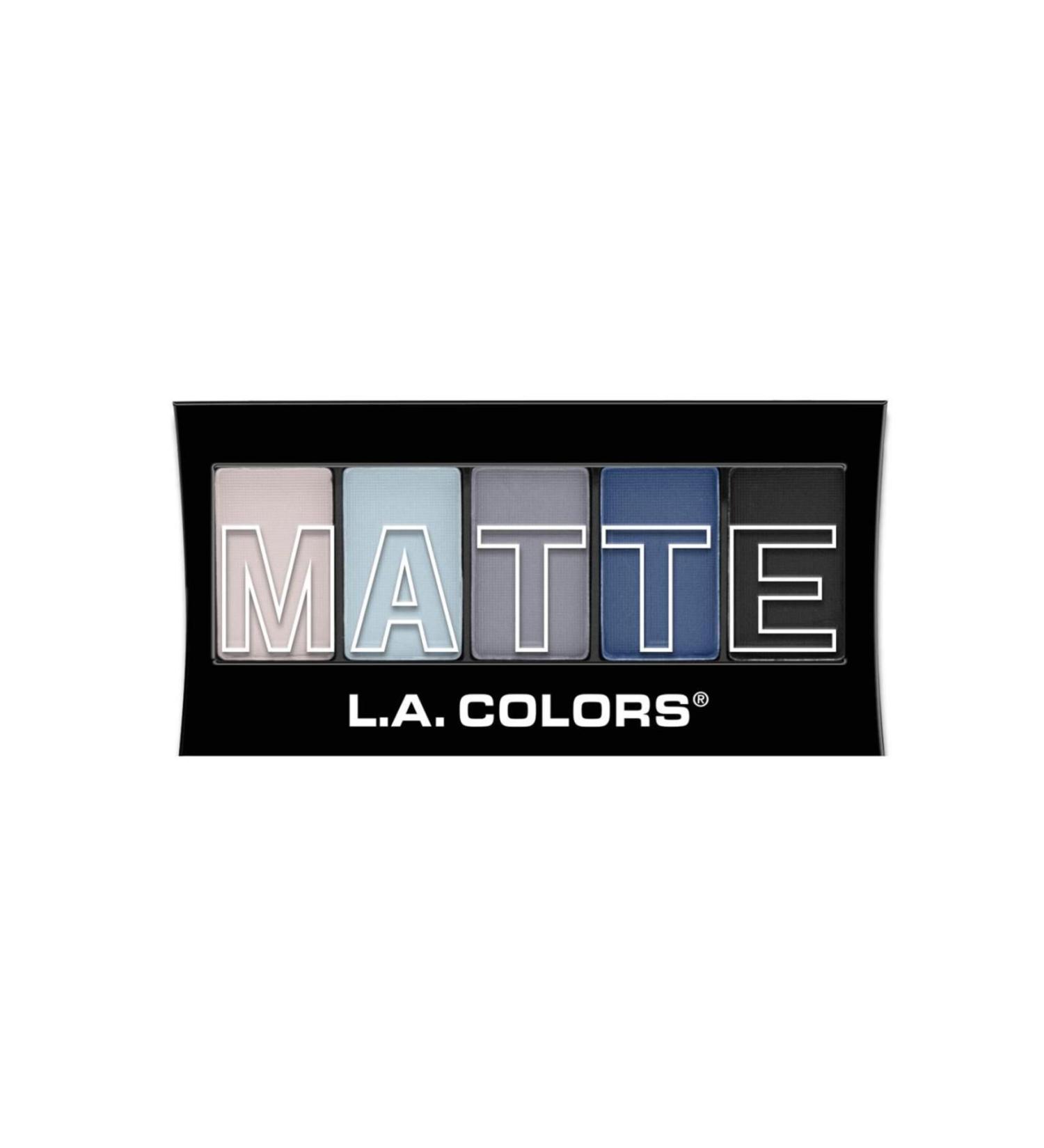 LA Colors La Colors Matte 5 Color Eyeshadow Palette-blue Denim