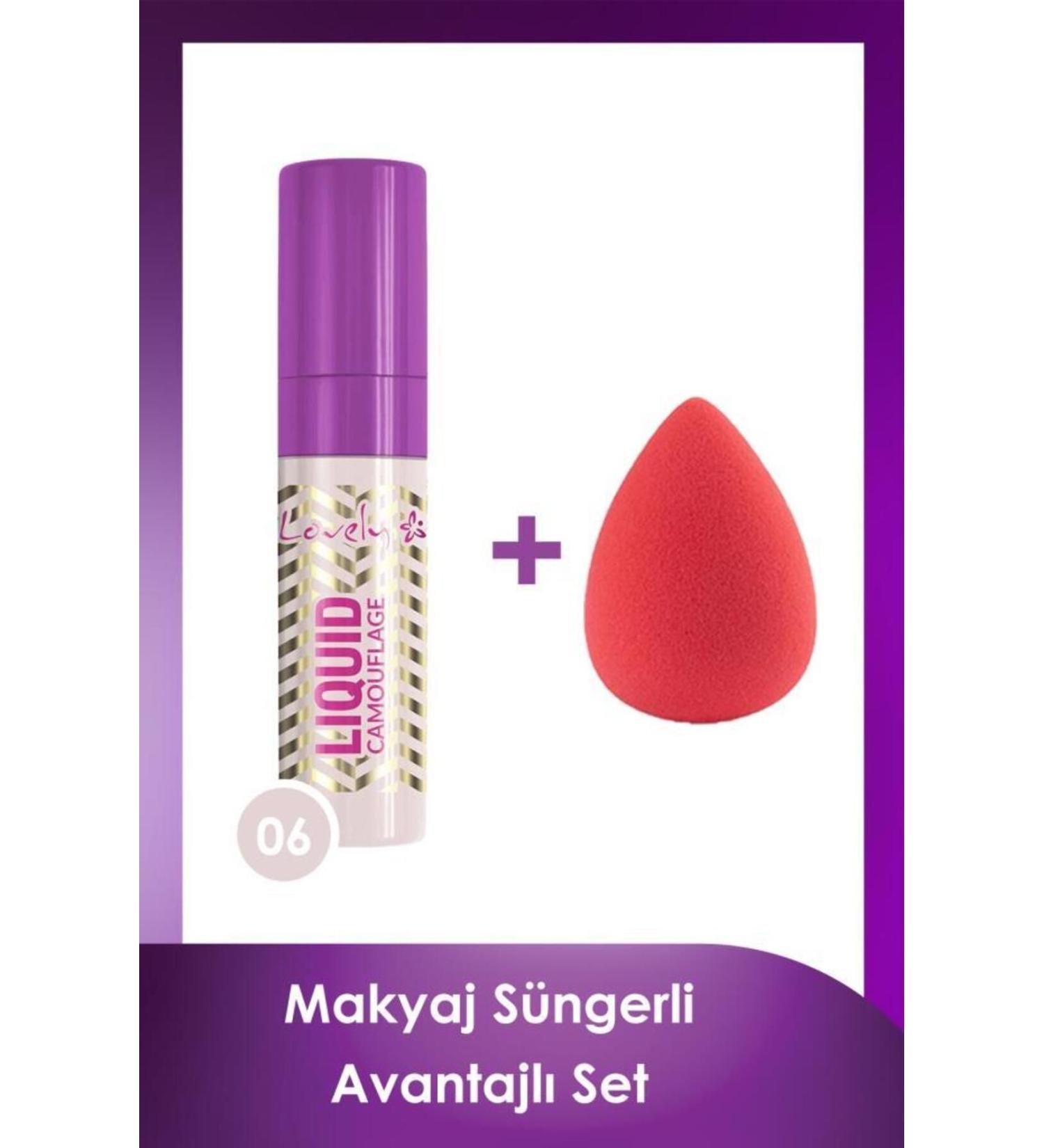 Lovely Camouflage Liquid Concealer No:6 + makeup sponge