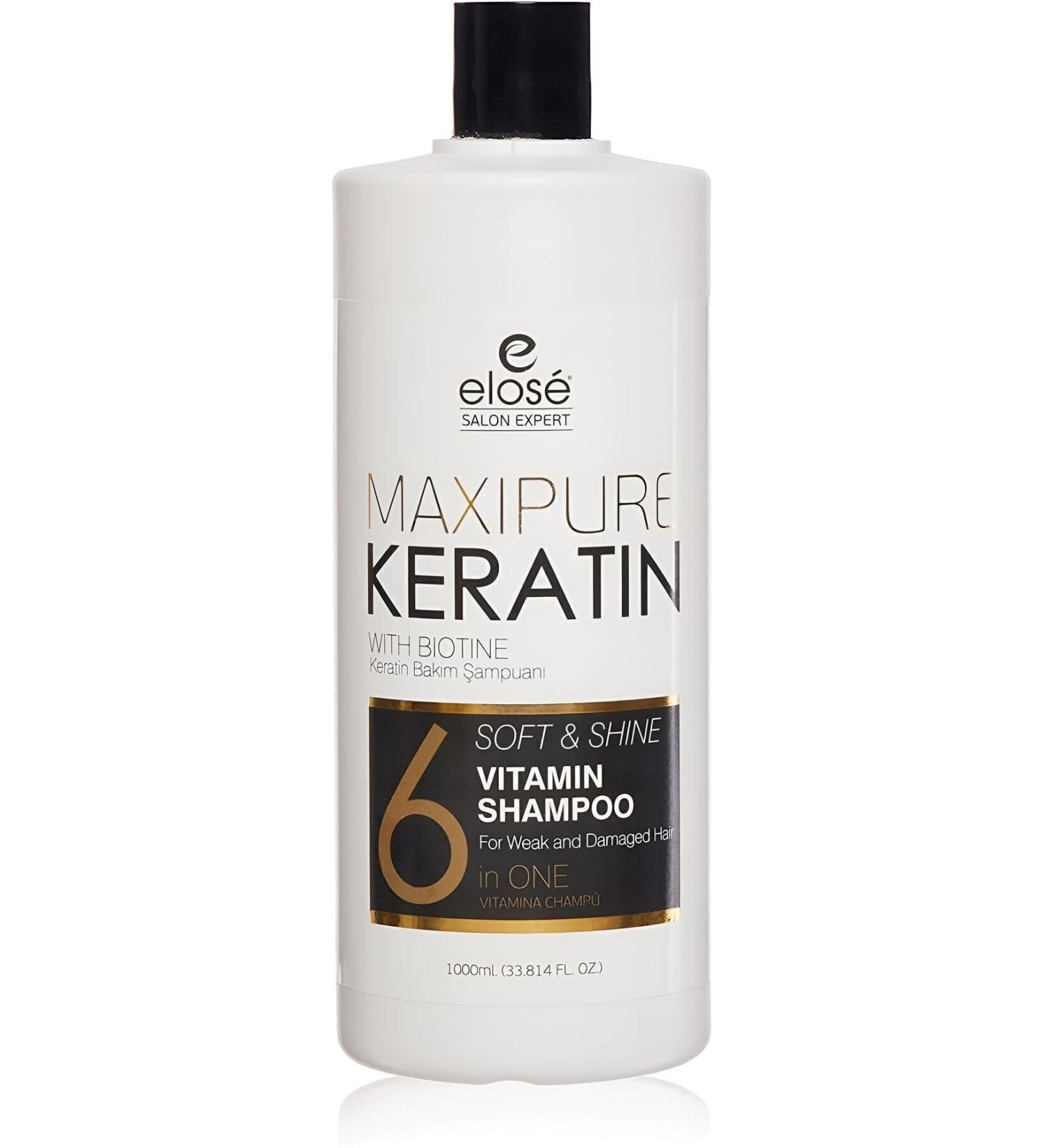 Elose Keratin Salt-Free Hair Care Shampoo 1000 ml - Buy Online on GoSupps.com