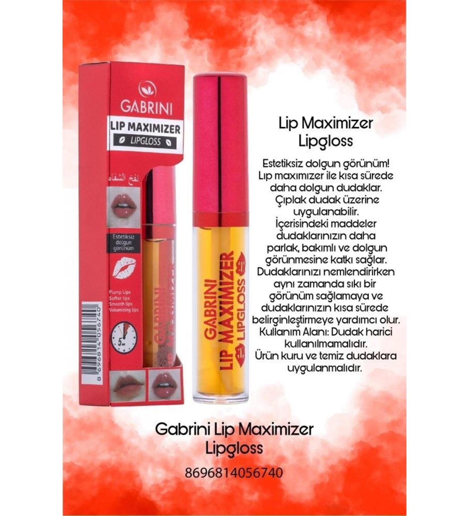 Gabrini Plump Lip Gloss and Plumping Lip Maximizer Lipgloss 7ml