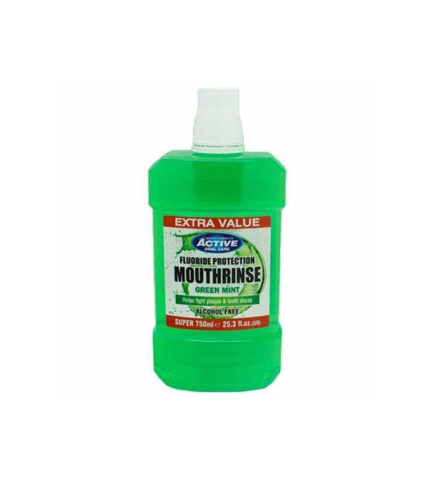 BEAUTY FORMULAS Mouthrinse Green Mint Mouthwash Alcohol-Free 750ml