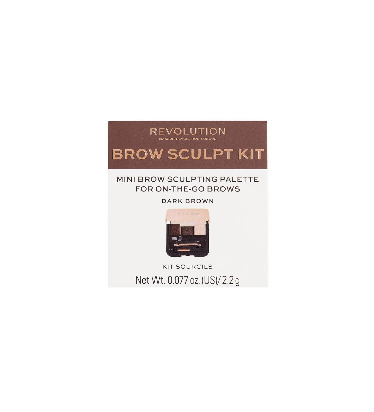 Revolution Brow Sculpt Dark Eyebrow Kit - Buy Online on GoSupps.com