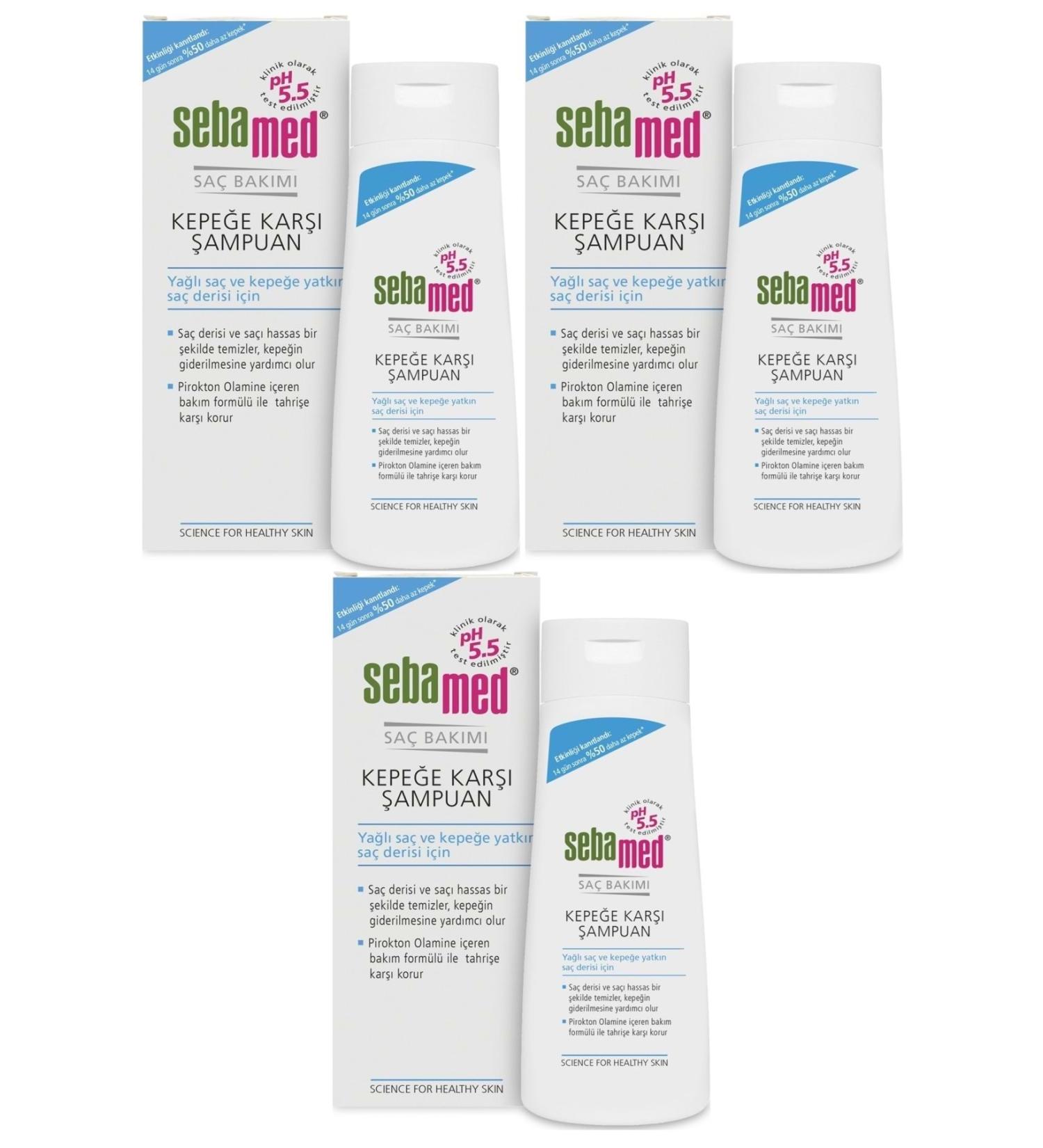 Sebamed Shampoo 200ML Anti-Dandruff (For Oily and Dandruff-Prone Scalp) (Set of 3) - Buy Online on GoSupps.com