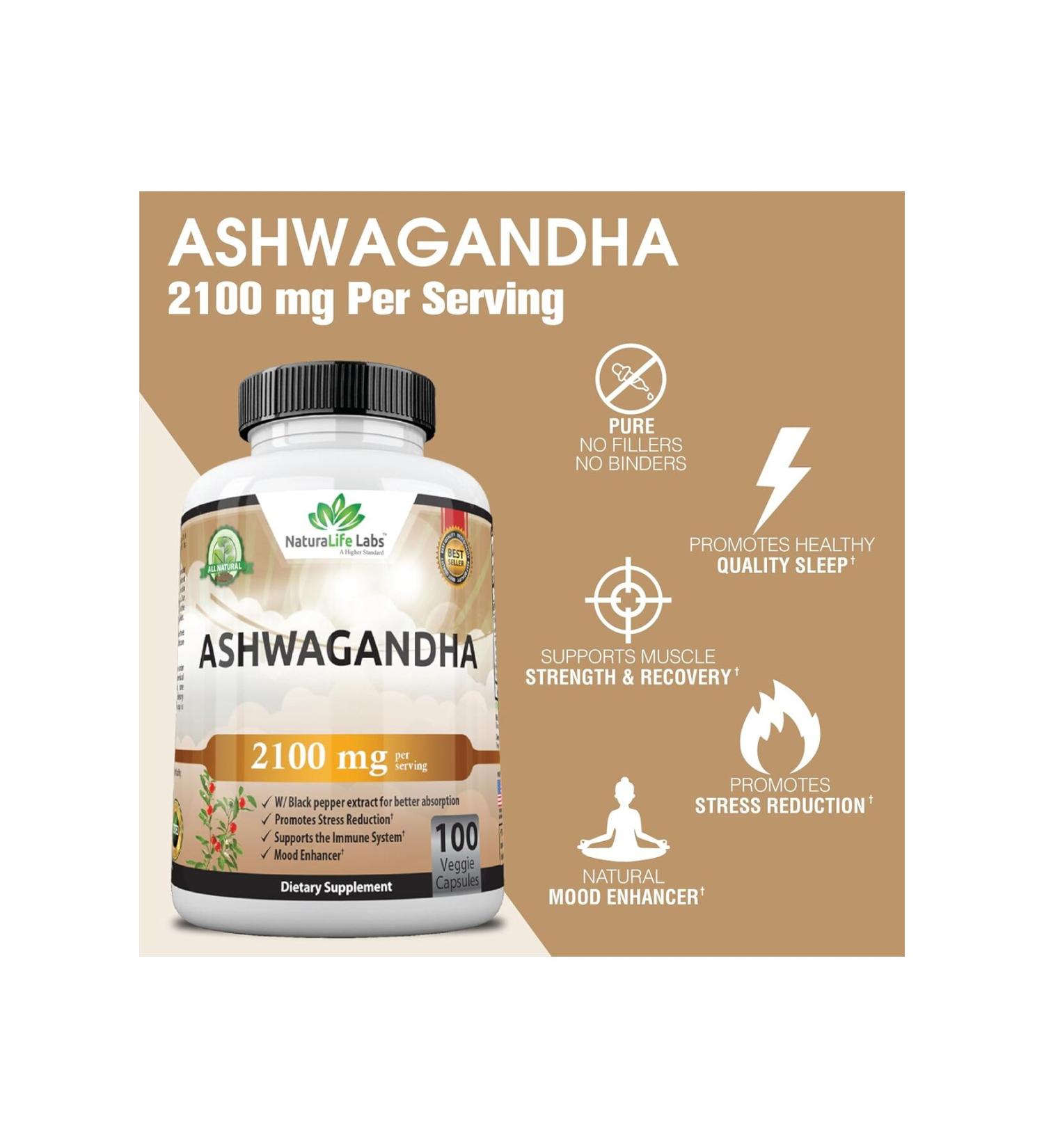 Natura NaturaLife Labs 2100 Mg 100 Veggie Capsules