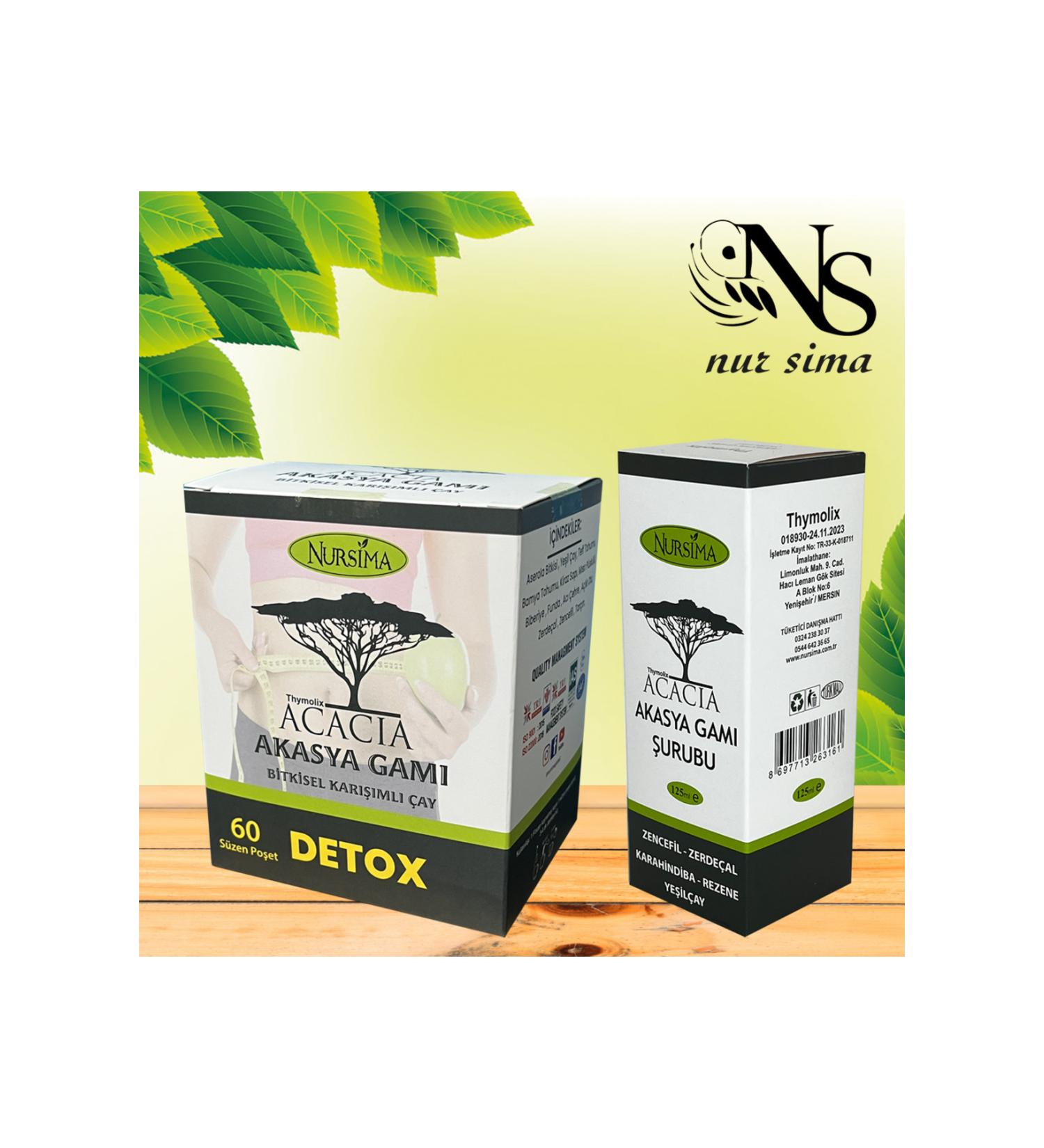 Nursima Acacia Acacia Gum Tea + Acacia Gum Syrup 2024 Detox Set